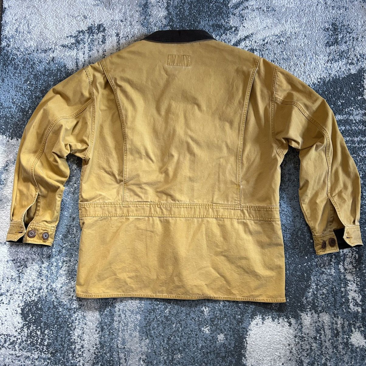 Eddie Bauer 90s FLOCKED CANVAS HUNTiNG JACKET WORK COAT MUSTARD SEED Size US L / EU 52-54 / 3 - 14 Thumbnail