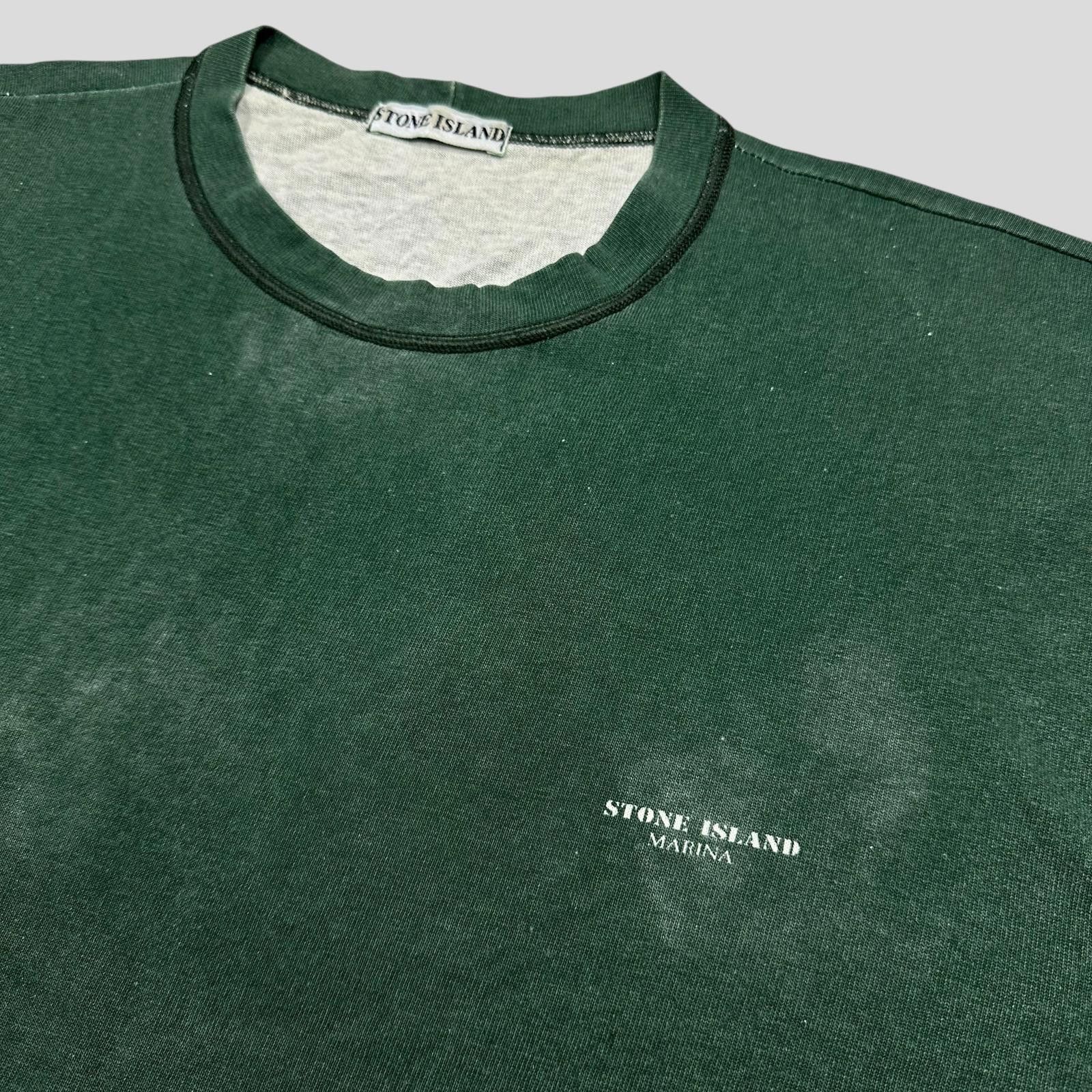 Stone Island Stone Island 1989 Marina Stripe Green Logo T-shirt - M (L) Size US M / EU 48-50 / 2 - 3 Thumbnail