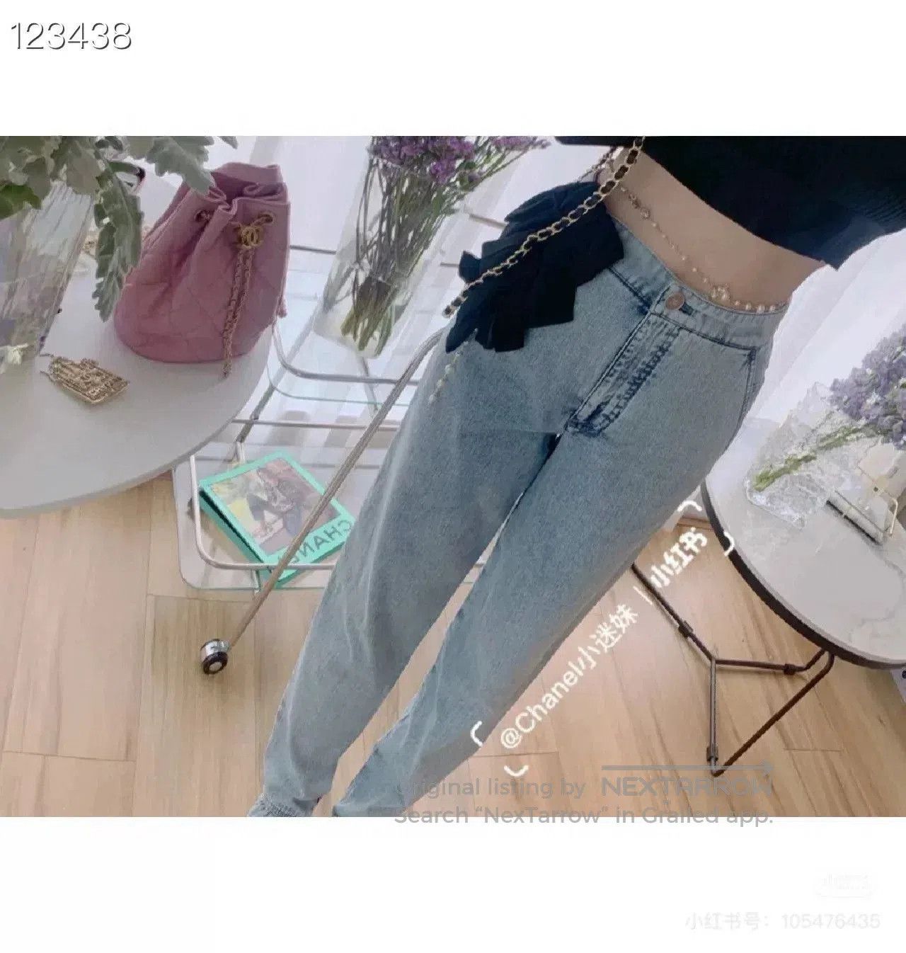 Chanel Chanel Ruffled Logo Summer Jeans. Size 37" - 7 Thumbnail
