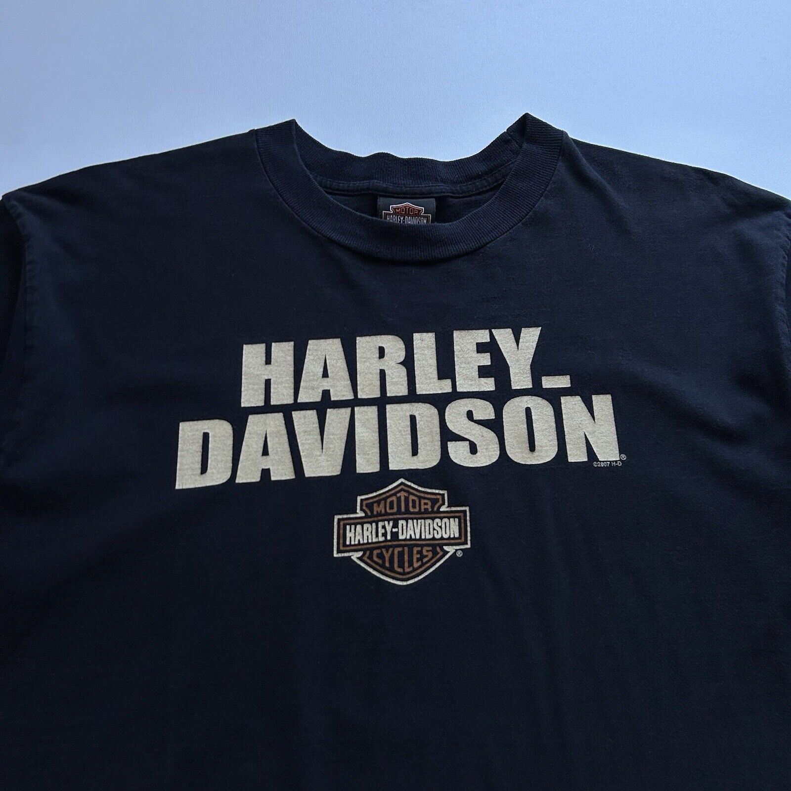 Harley Davidson Vintage Y2K Harley Davidson T Shirt Size XL Faded Black Rare Size US XL / EU 56 / 4 - 2 Thumbnail