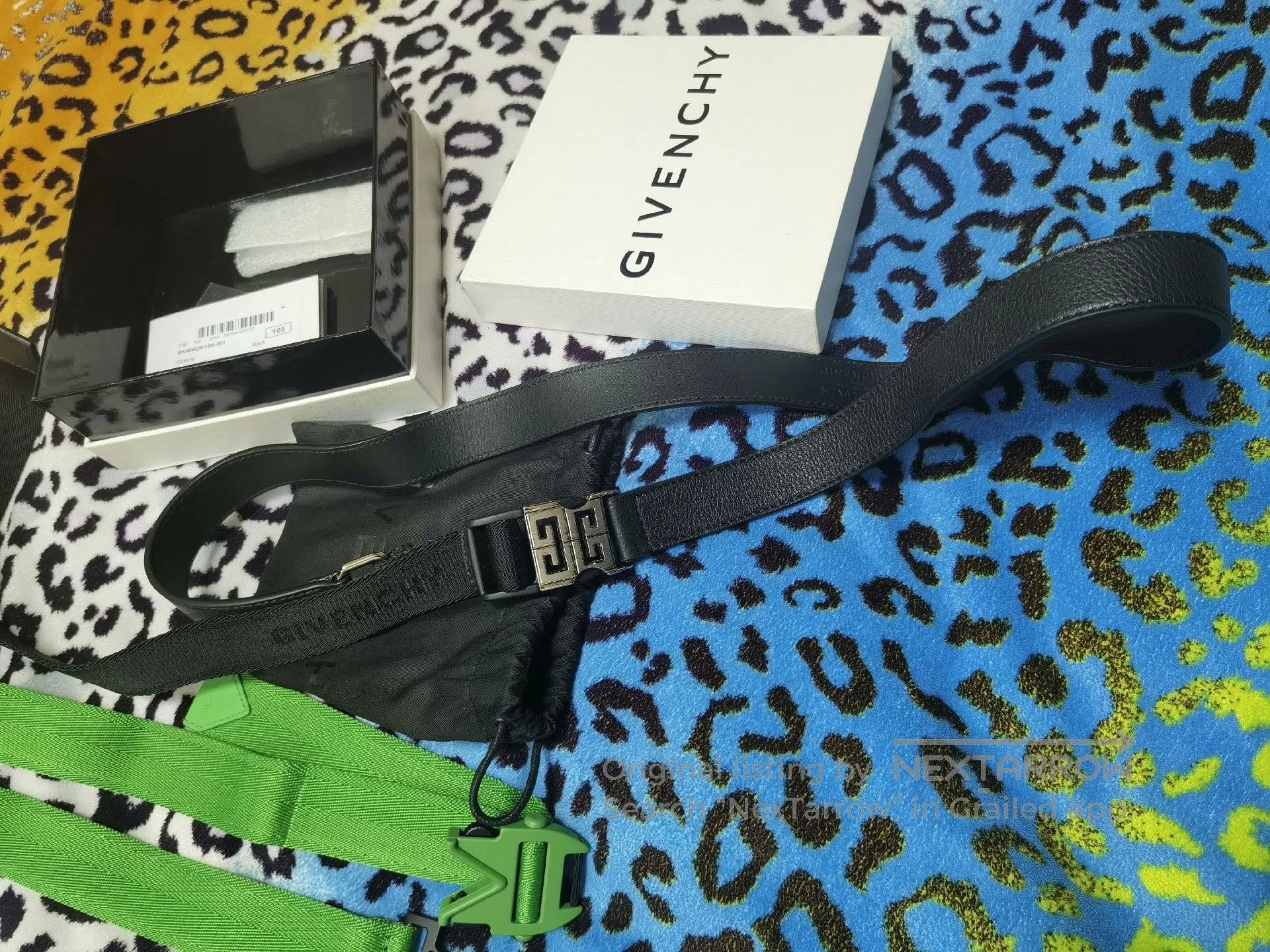Givenchy Givenchy Spliced Leather Canvas Belt. Size ONE SIZE - 1 Thumbnail