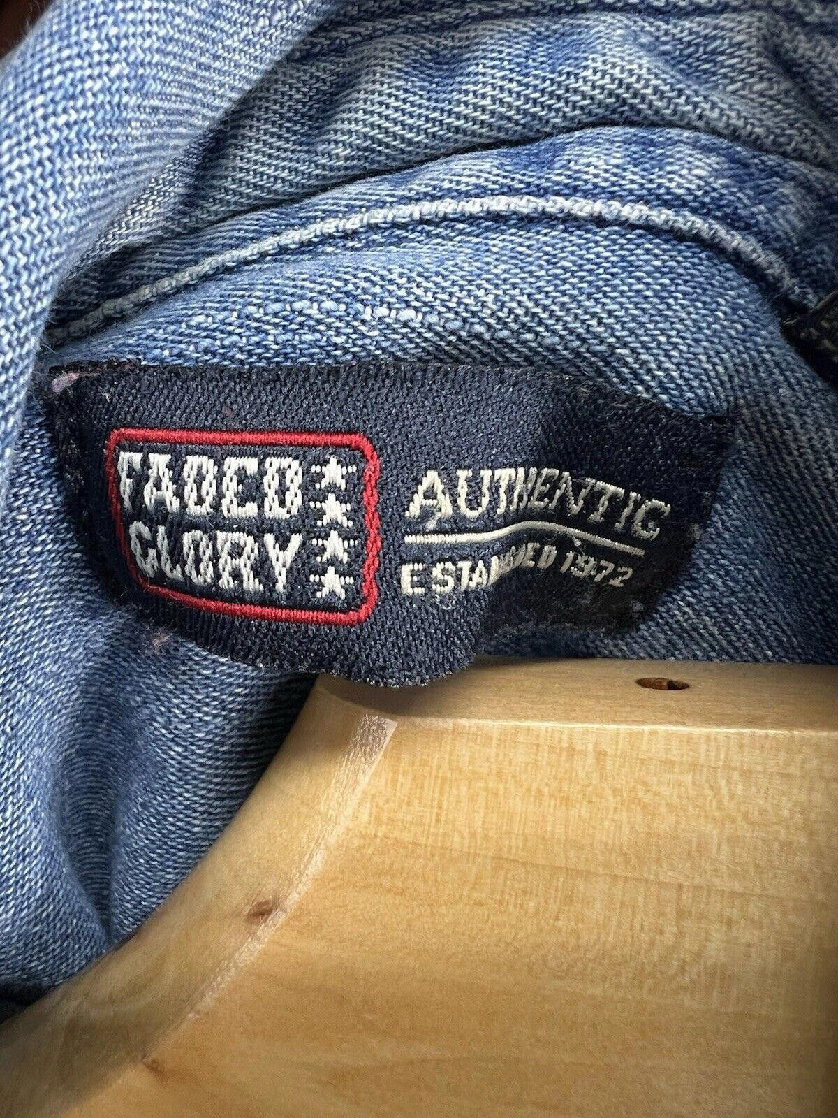 Faded Glory Faded Glory Shirt (Size 2XL) Blue Denim Cotton Button Front Size US XXL / EU 58 / 5 - 4 Thumbnail