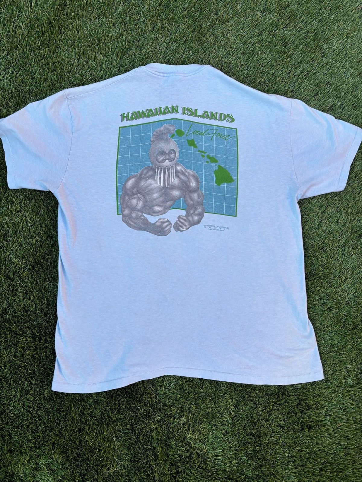 Vintage 1987 Master Graphics Hawaii Muscle T-shirt - Mel Isara Size US XL / EU 56 / 4 - 4 Thumbnail