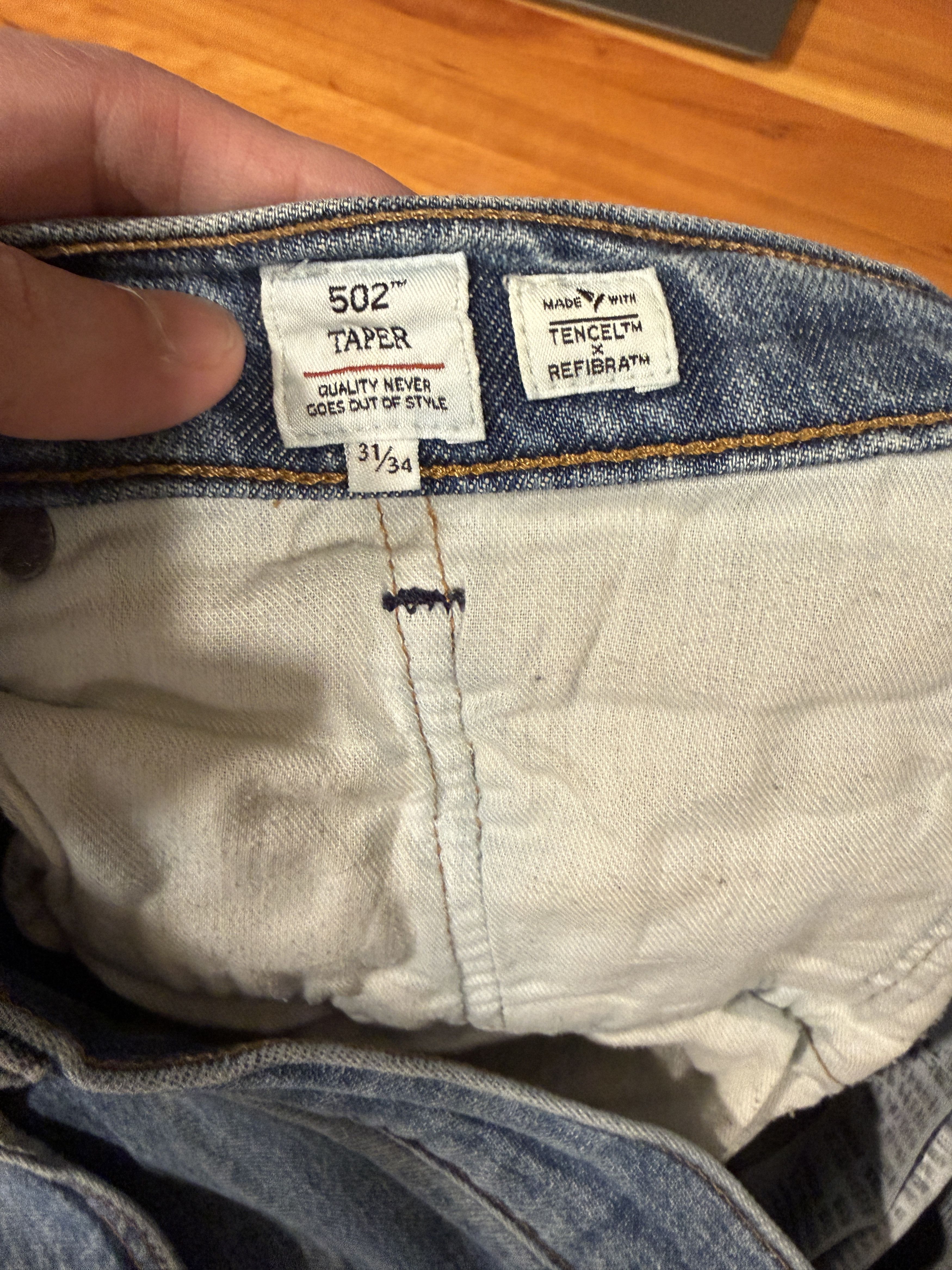 Levi's Made & Crafted Levi's Made and Crafted 502 Taper Stretch Denim Mid Wash Size US 31 - 5 Thumbnail