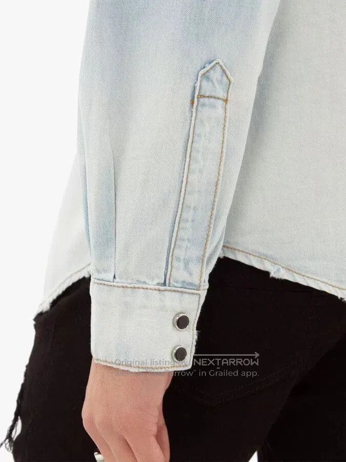 Amiri Amiri Distressed Denim Shirt Size S. Size US S / EU 44-46 / 1 - 4 Thumbnail