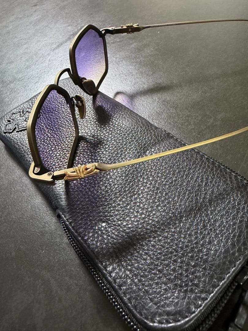 Chrome Hearts CHROME HEARTS DATASS Sunglasses Iron/Gold 54□21-148 Size ONE SIZE - 2 Thumbnail