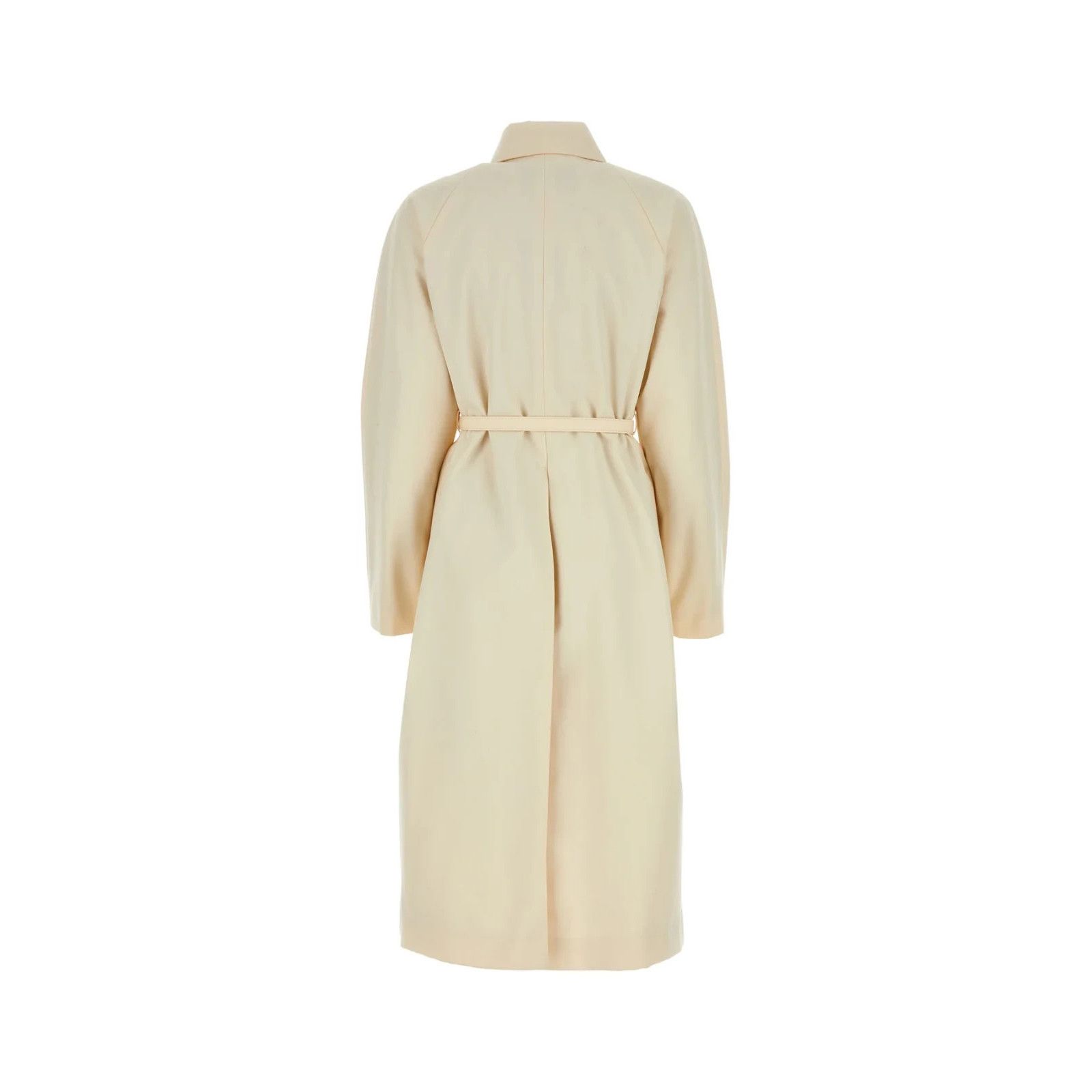 FENDI Ivory Polyester Blend Overcoat New & Authentic (Women'