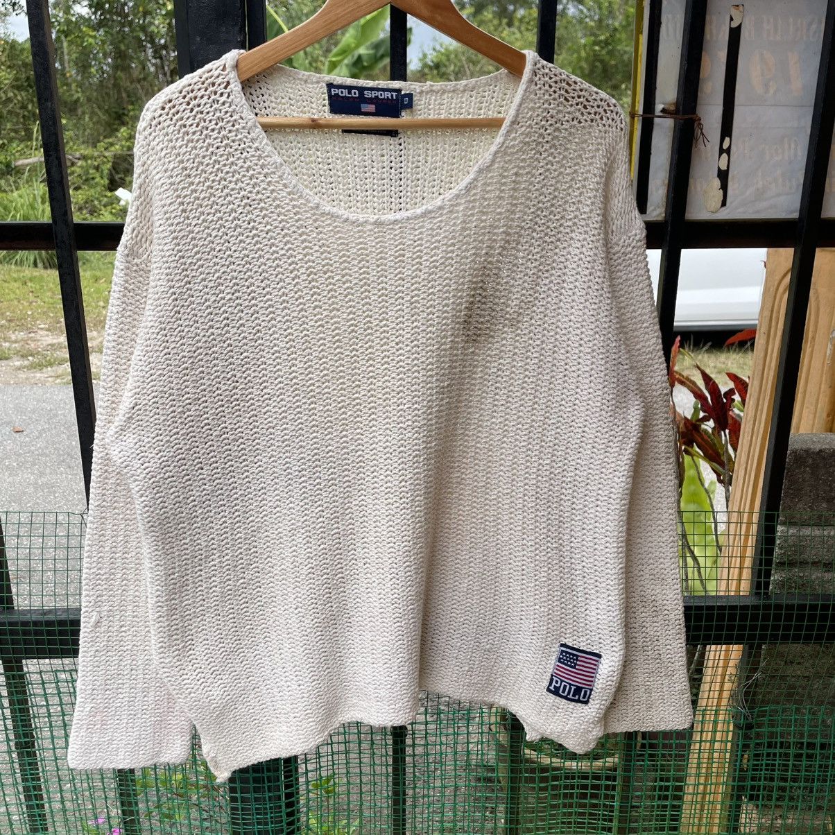Polo Ralph Lauren 🔥Vintage Polo Sport Ralph Lauren Crop Tops Boxy Knitwear Size S / US 4 / IT 40 - 5 Thumbnail