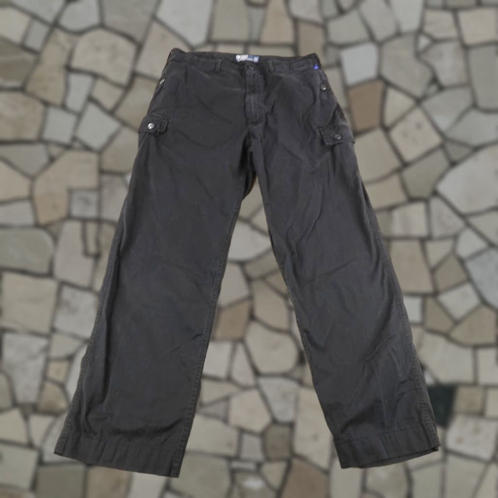 VINTAGE Polo Ralph Lauren Cargo Pants Men 34x33 Black Cotton Workwear Y2K