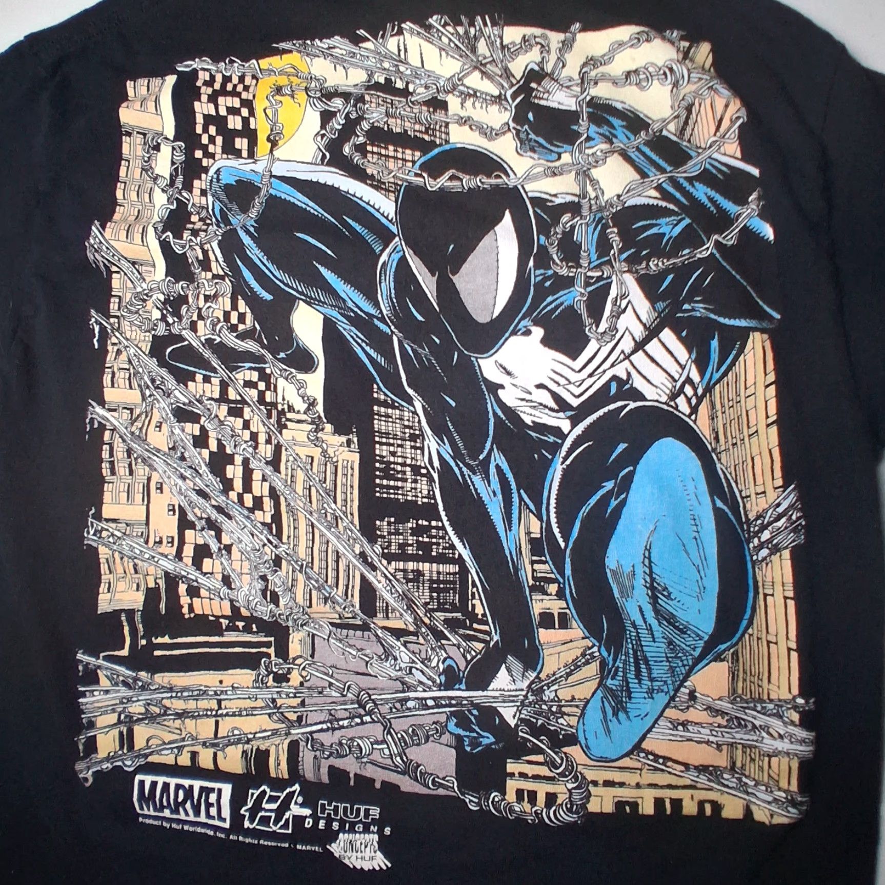Vintage VINTAGE Marvel Huf Designs Spider-Man Venom Shirt M Black Crew Neck Short Sleeve Graphic Art Size US M / EU 48-50 / 2 - 2 Thumbnail