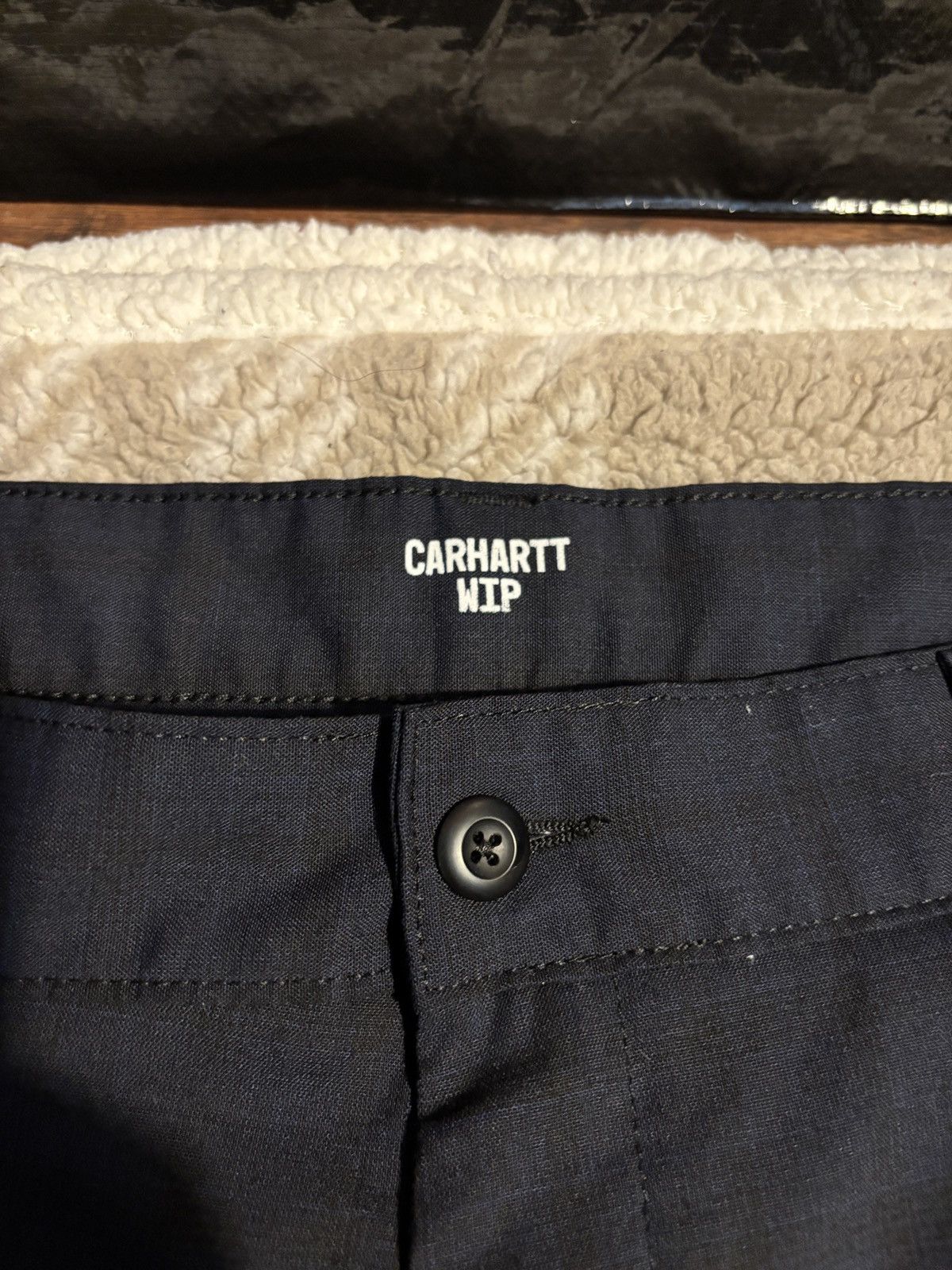 Carhartt Navy Blue plaid Carhartt WIP work pants Size US 34 / EU 50 - 4 Thumbnail