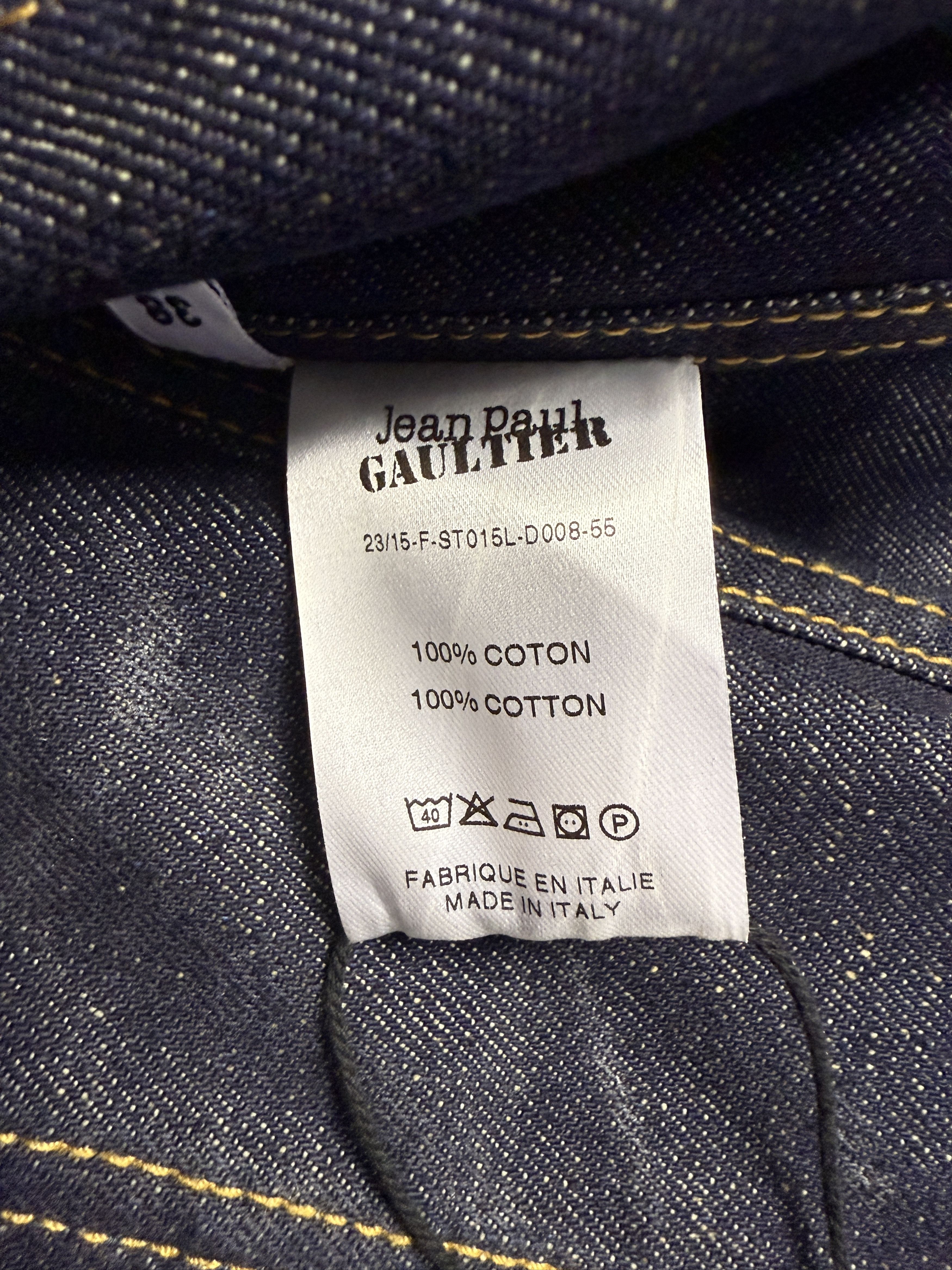 Jean Paul Gaultier $912 Jean Paul Gaultier Denim Bustier Size XS / US 0-2 / IT 36-38 - 10 Thumbnail