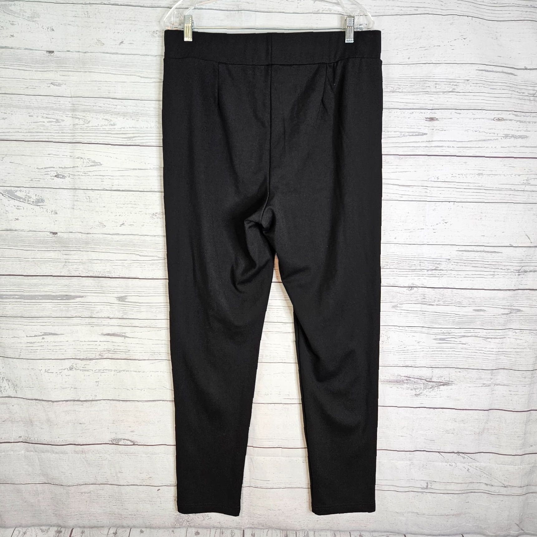 Vintage Universal Standard Womens Ponte Pants Sz 14-16 Black Pull On Size 36" / US 14 / IT 50 - 3 Thumbnail