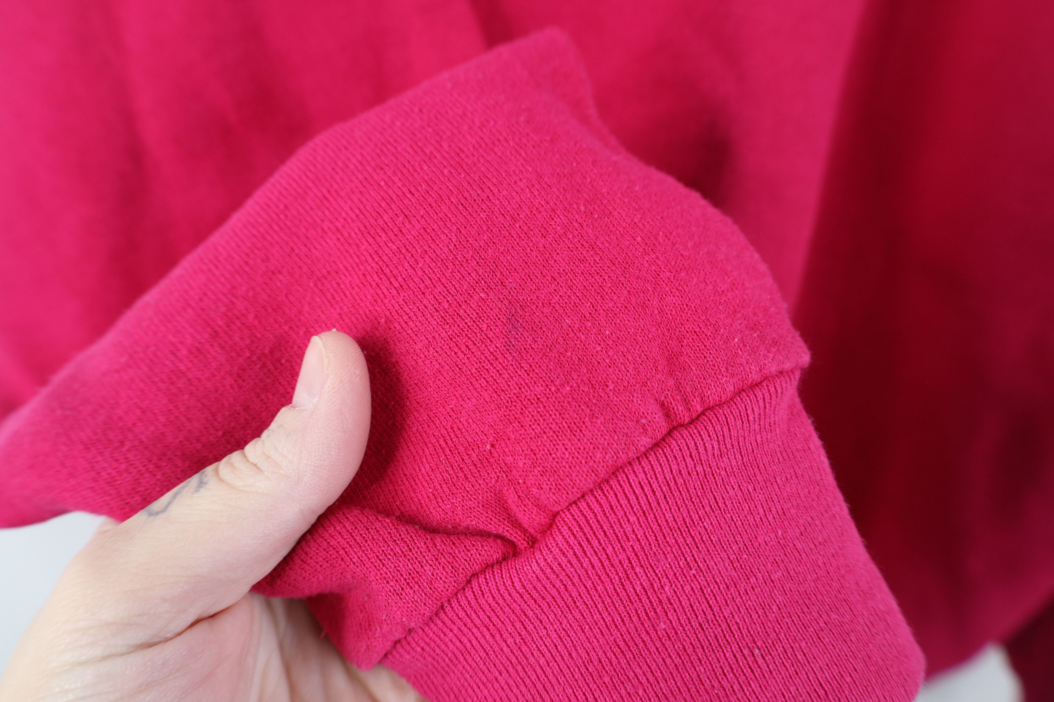 Vintage Vintage 90s Streetwear Lace Trim Crewneck Sweatshirt Pink Size XL / US 12-14 / IT 48-50 - 7 Thumbnail
