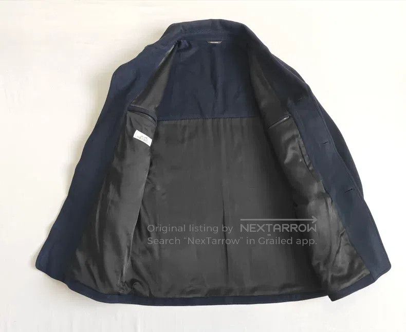 Hermes Hermes Men's hunting cashmere jacket, navy blue, 100% cash Size US M / EU 48-50 / 2 - 6 Thumbnail