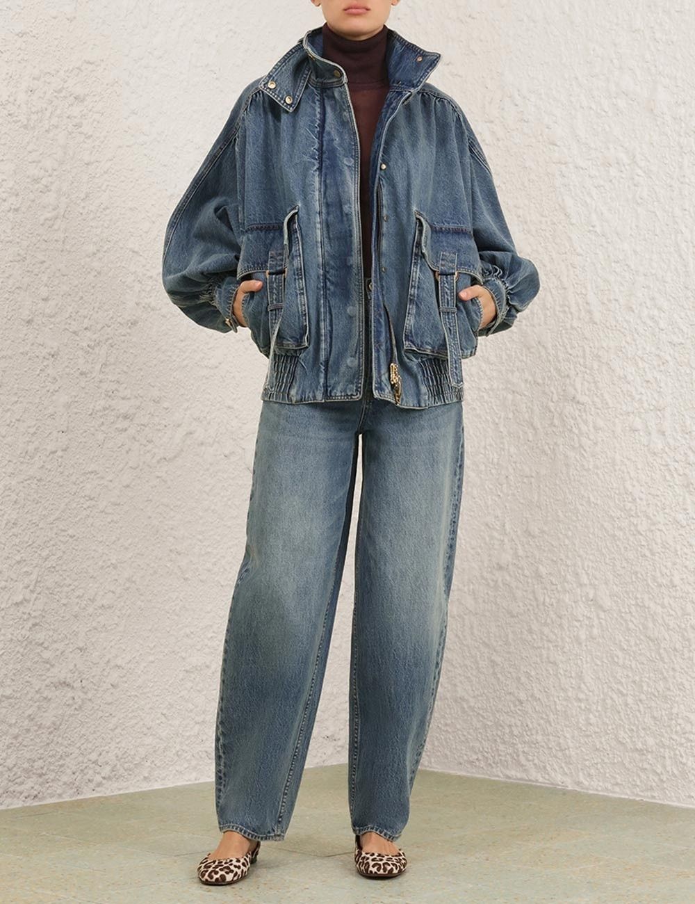 Zimmermann oc11z0925 Illustration Denim Jacket in Blue Size L / US 10 / IT 46 - 7 Thumbnail