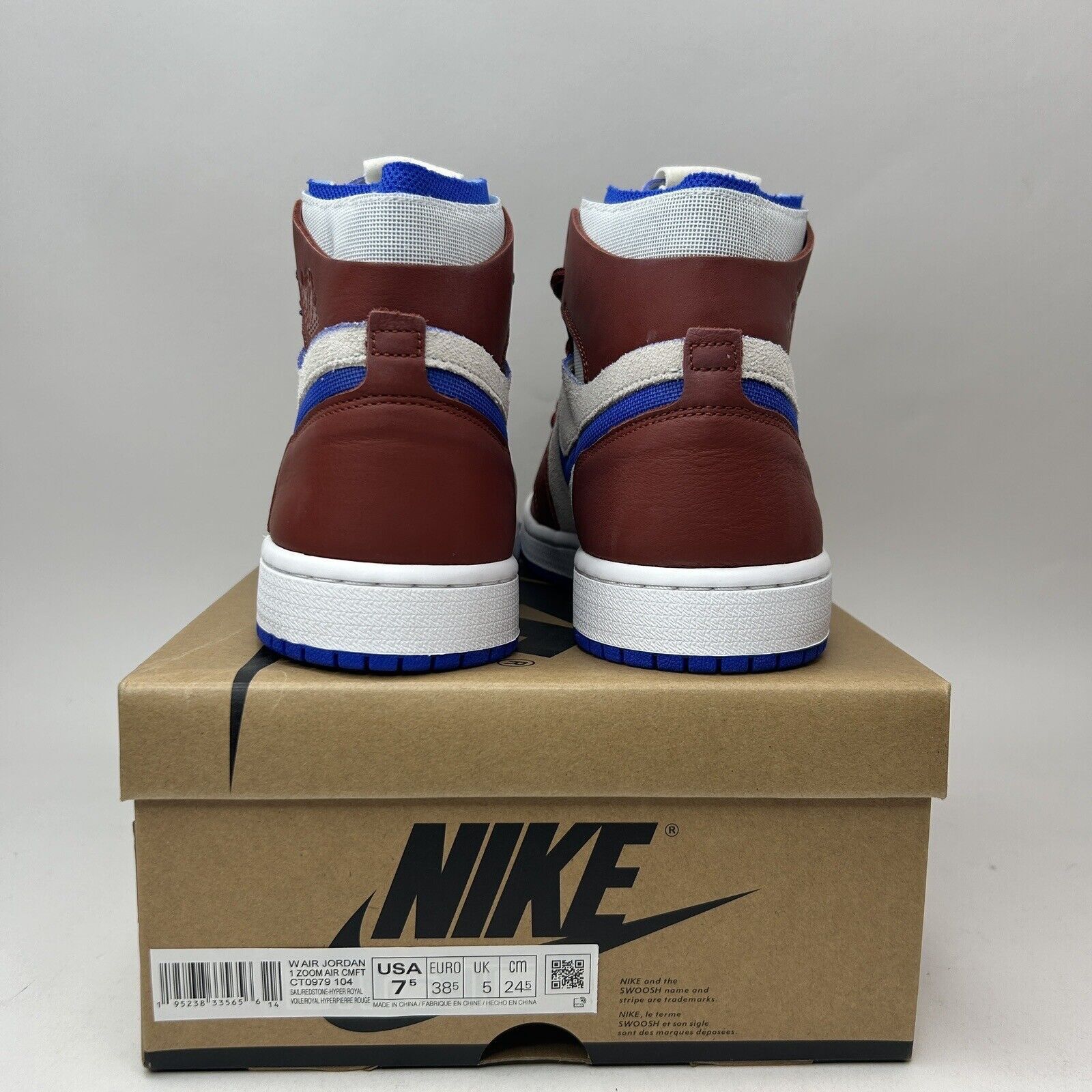 Jordan Brand Nike Jordan 1 High Zoom Air CMFT WMNS “Team Red/Redstone” Size US 7.5 / IT 37.5 - 4 Thumbnail