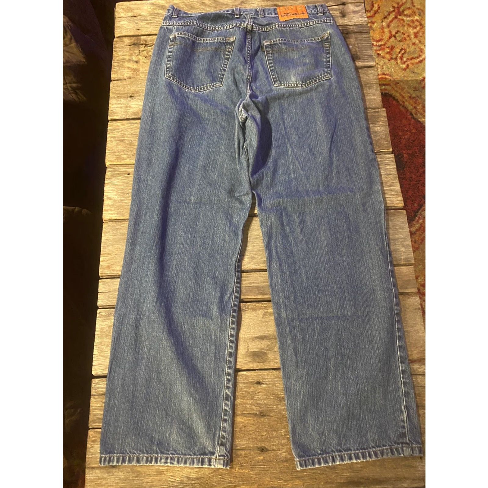 Orvis Orvis Jeans Mens 36x33 Denim Medium Wash Straight Classic Zip Inseam 33/34 Blue Cotton Vintage No Size US 36 / EU 52 - 2 Thumbnail