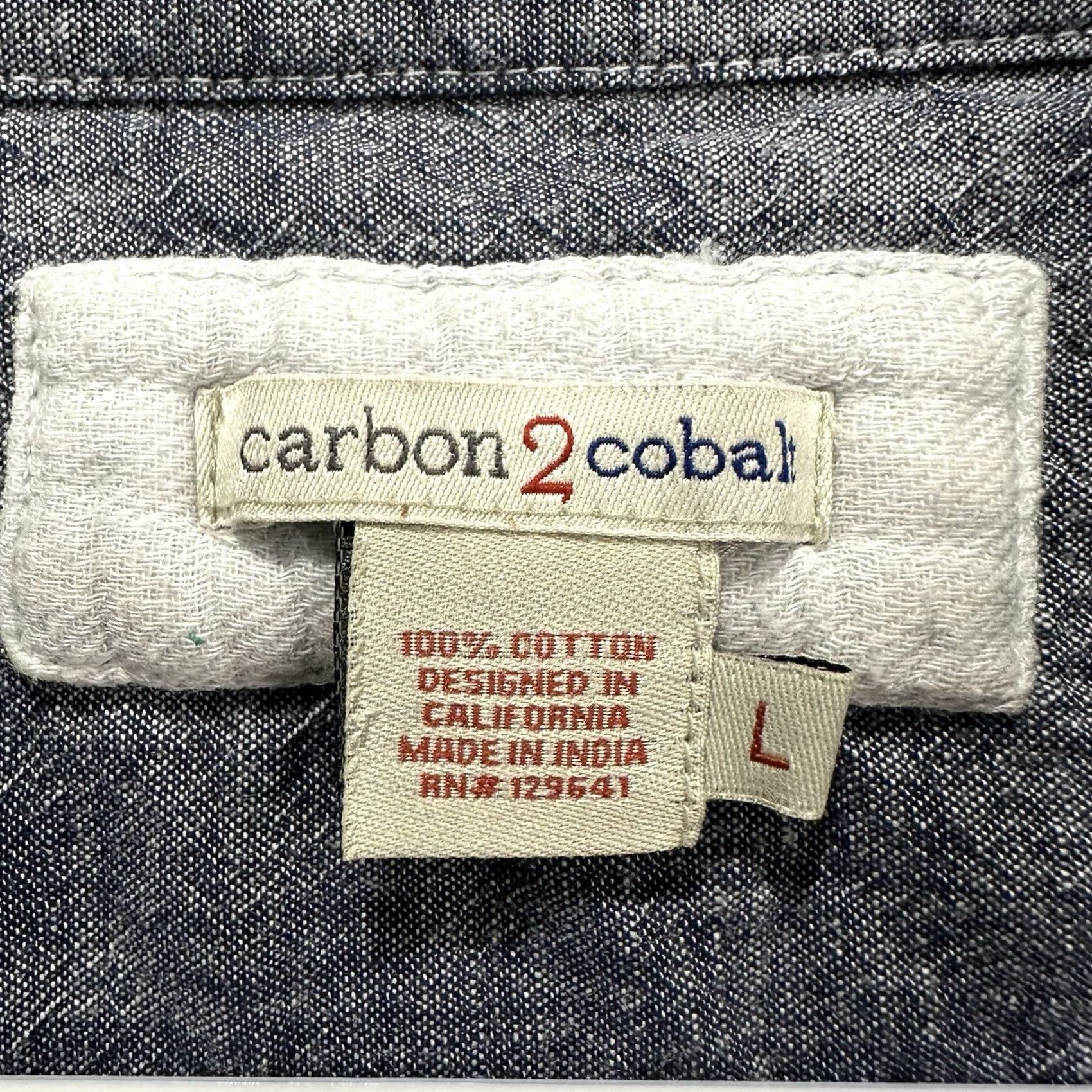 Carbon2Cobalt Carbon2Cobalt Shirt Mens L White Striped Long Sleeve Button Up GUC Size US L / EU 52-54 / 3 - 4 Thumbnail