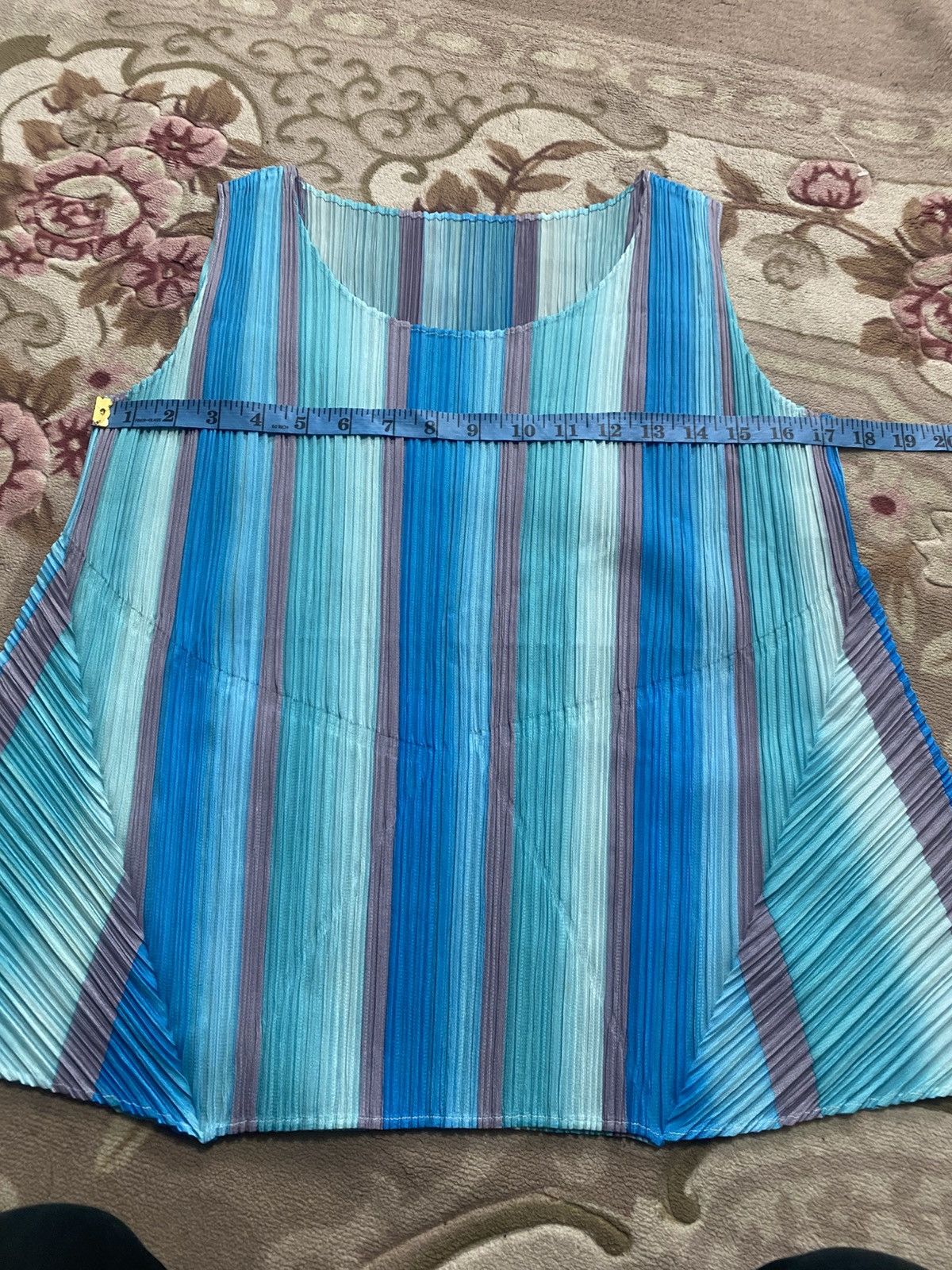 Pleats Please Issey Miyake PLEATS PLEASE Gradation Striped 3/4 Sleeve Top Size 3 Size M / US 6-8 / IT 42-44 - 7 Thumbnail