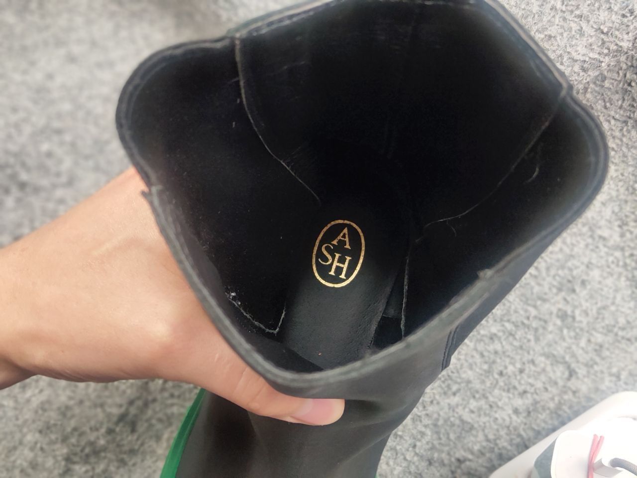 ASH ASH Design Chelsea Boots chunky green grooved sole bottega | Grailed