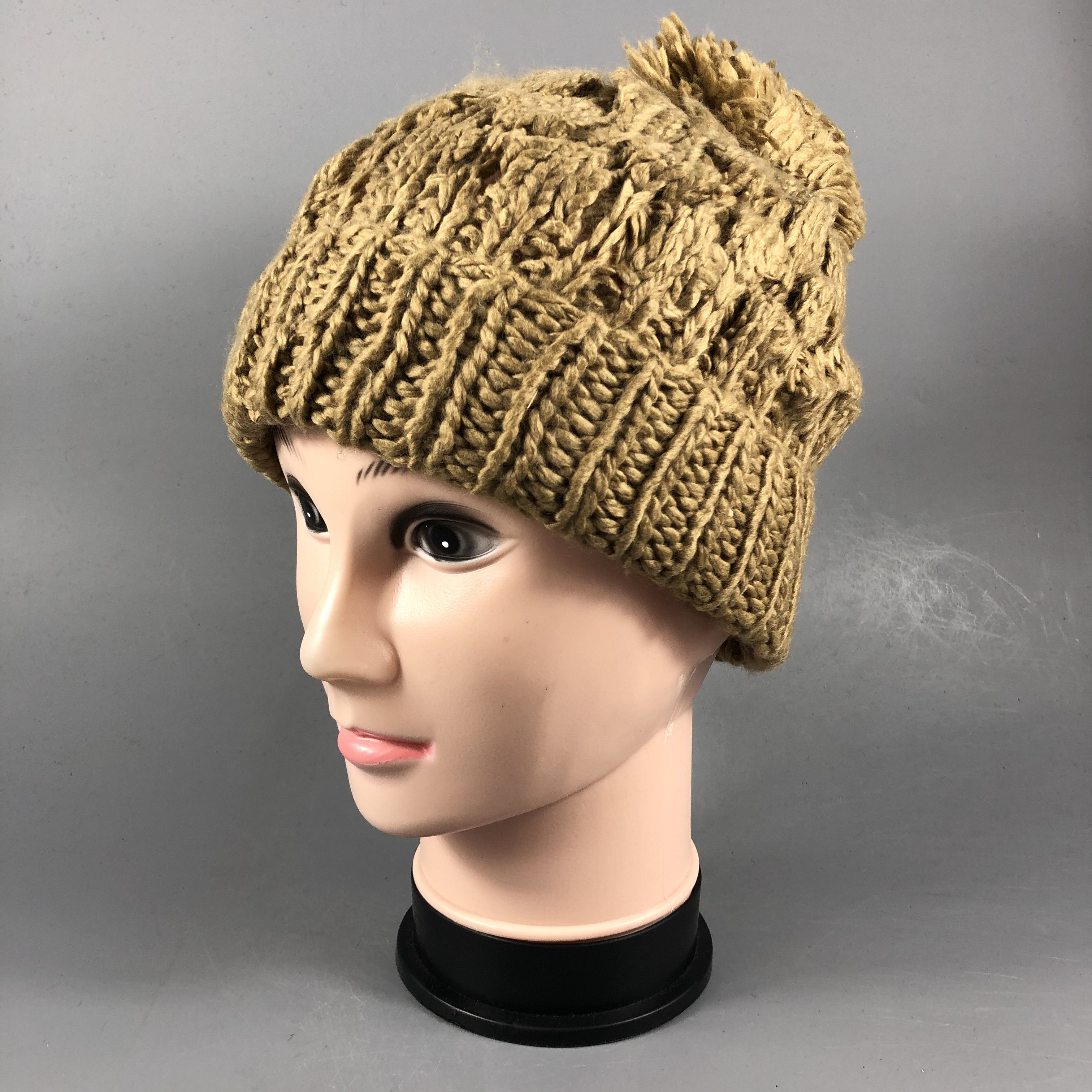 Japanese Brand Aran Cable Knit Beanie Size ONE SIZE - 2 Thumbnail