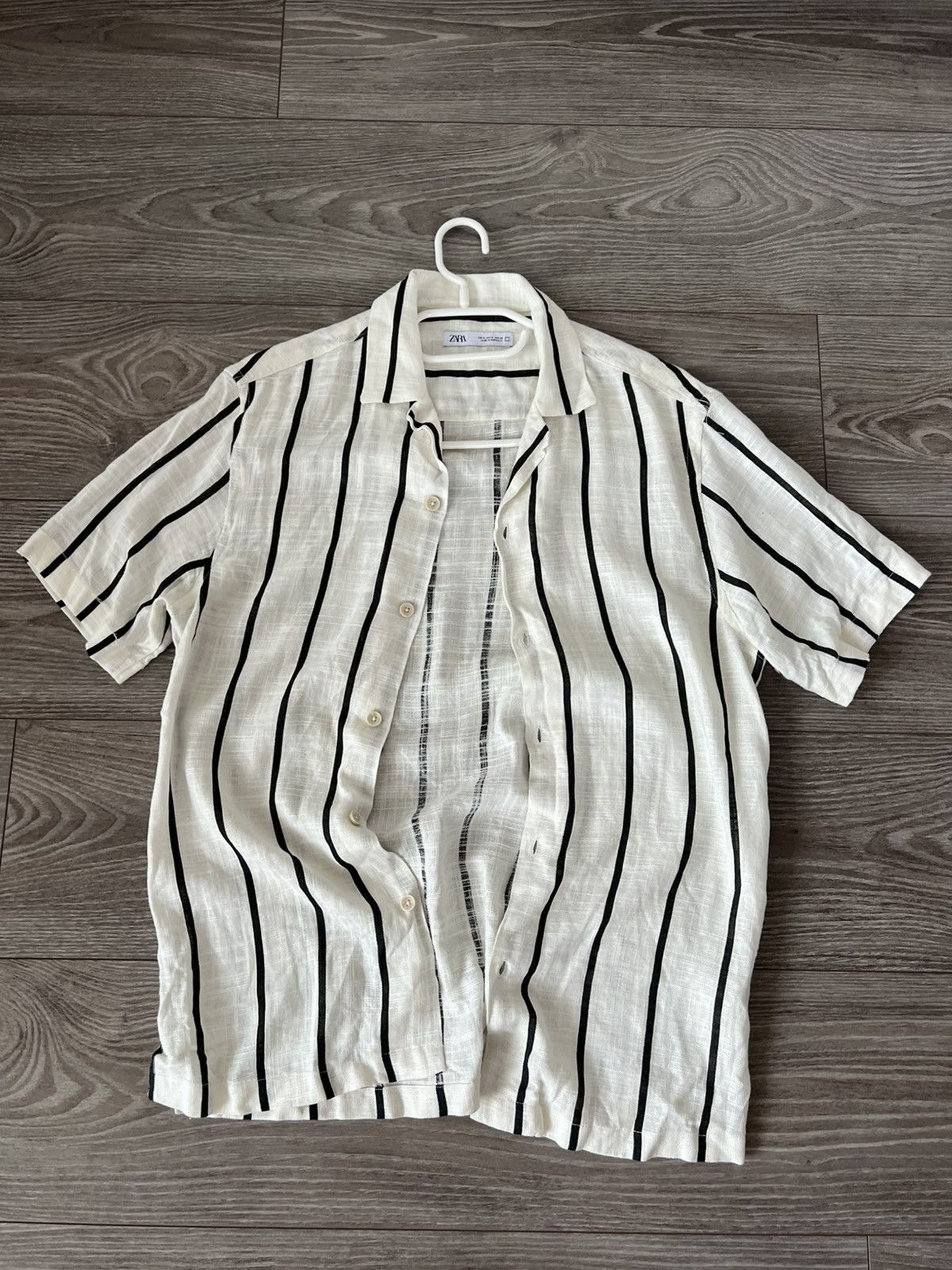 Zara Zara Lite Flanel Linen Summer Style Button ShortSleeve Shirt Size US S / EU 44-46 / 1 - 4 Thumbnail