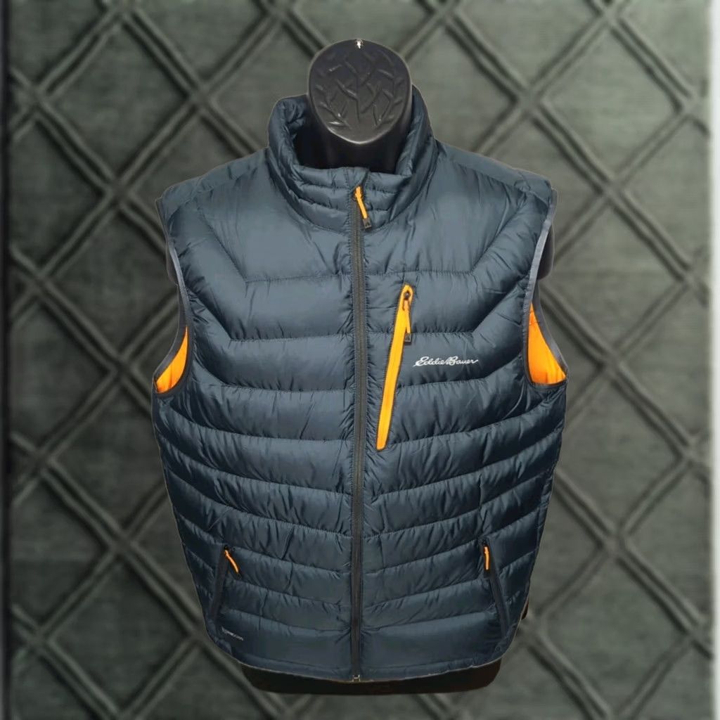 Eddie Bauer Eddie Bauer First Ascent 800 StormDown Lightweight Puffer Vest Jacket Men Large Tall LT Gray Vest Size US L / EU 52-54 / 3 - 1 Thumbnail