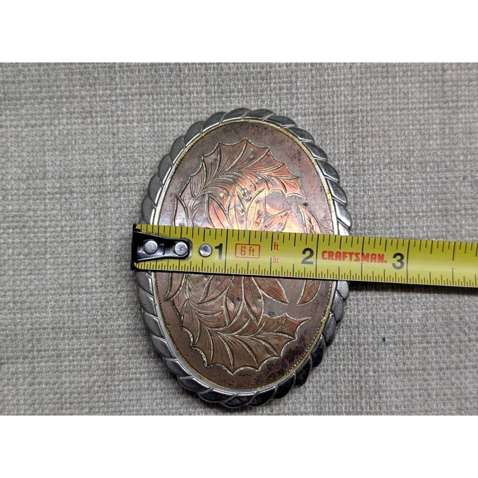 Vintage VINTAGE DAISY belt buckle ENGRAVED western floral Men Belt Buckle Size ONE SIZE - 6 Thumbnail