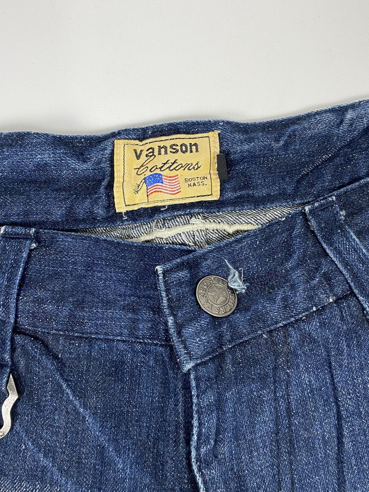 Vanson Leathers 💥rare💥 vanson embroidery skull washed jeans Size US 36 / EU 52 - 7 Thumbnail