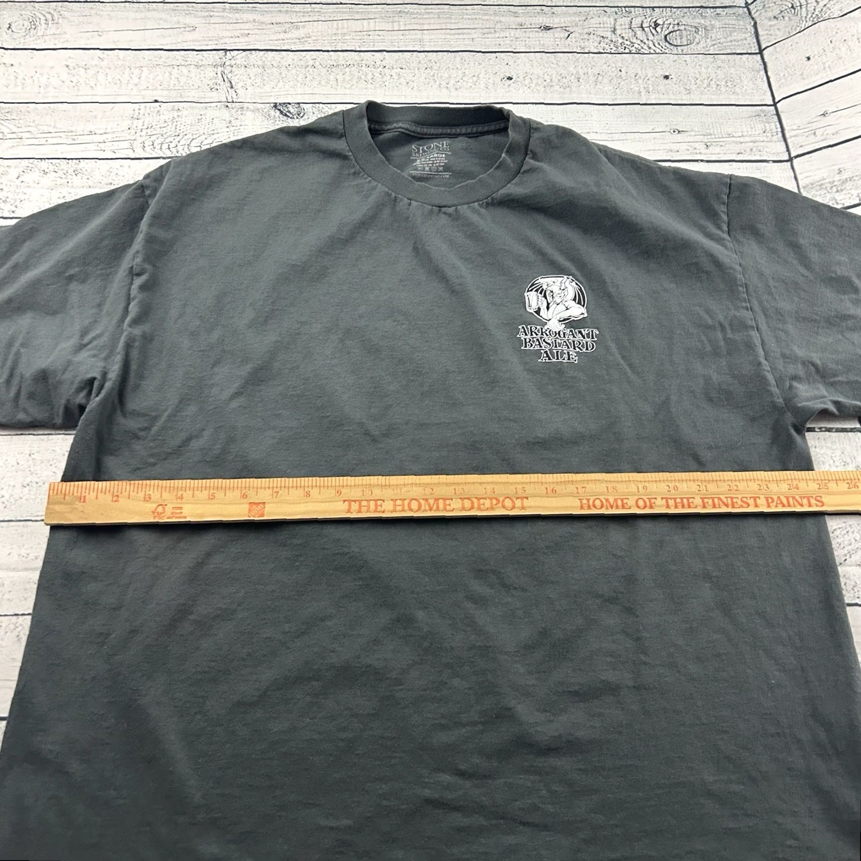 CO Stone Brewing Co Arrogant Bastard Ale Short Sleeve T Shirt Men's XXL Gray Size US XXL / EU 58 / 5 - 5 Thumbnail