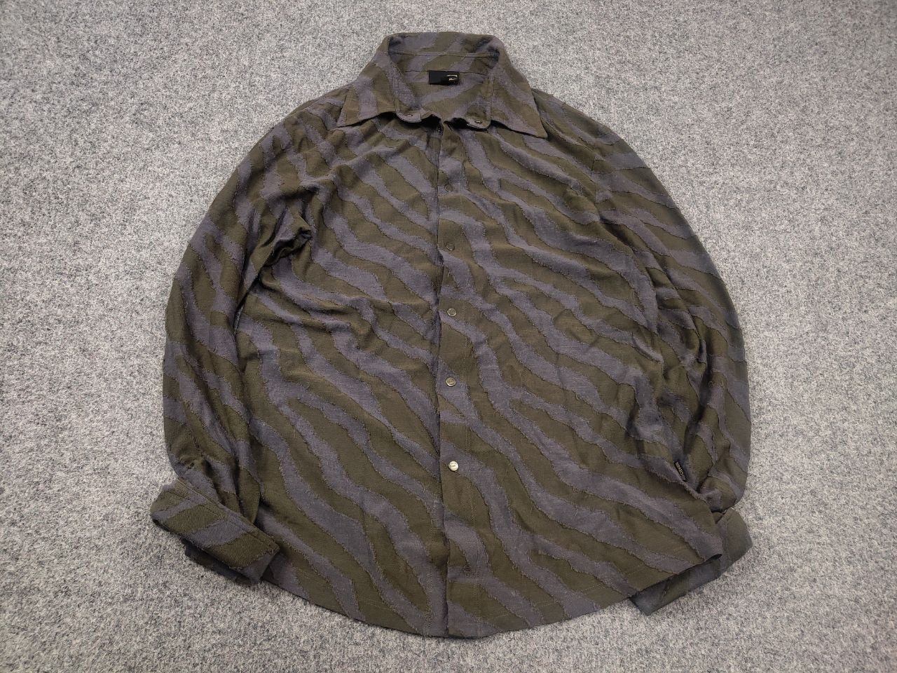 Roberto Cavalli Vintage Just Cavalli Design Textured zebra Long sleeve Shirt Size US M / EU 48-50 / 2 - 3 Thumbnail