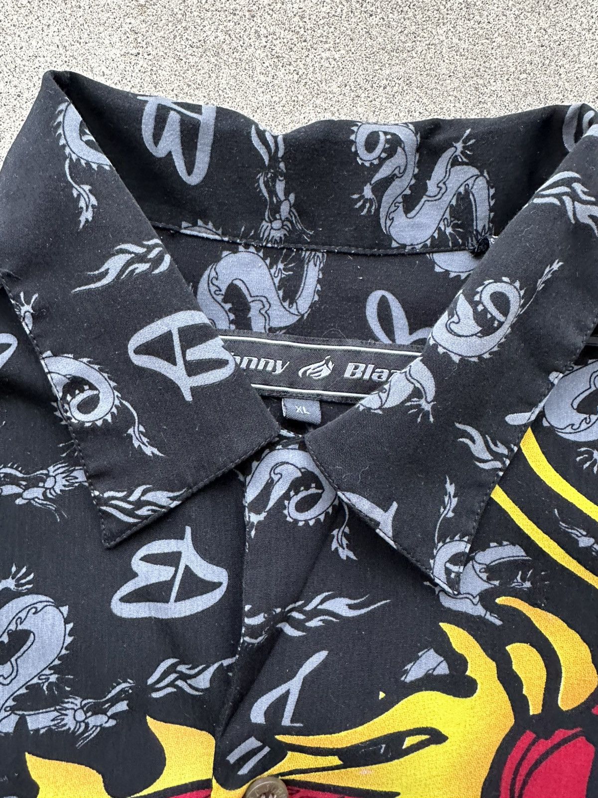 Vintage Vintage Johnny Blaze Hawaiian Shirt Y2K Hip Hop Dragon Size US XL / EU 56 / 4 - 3 Thumbnail