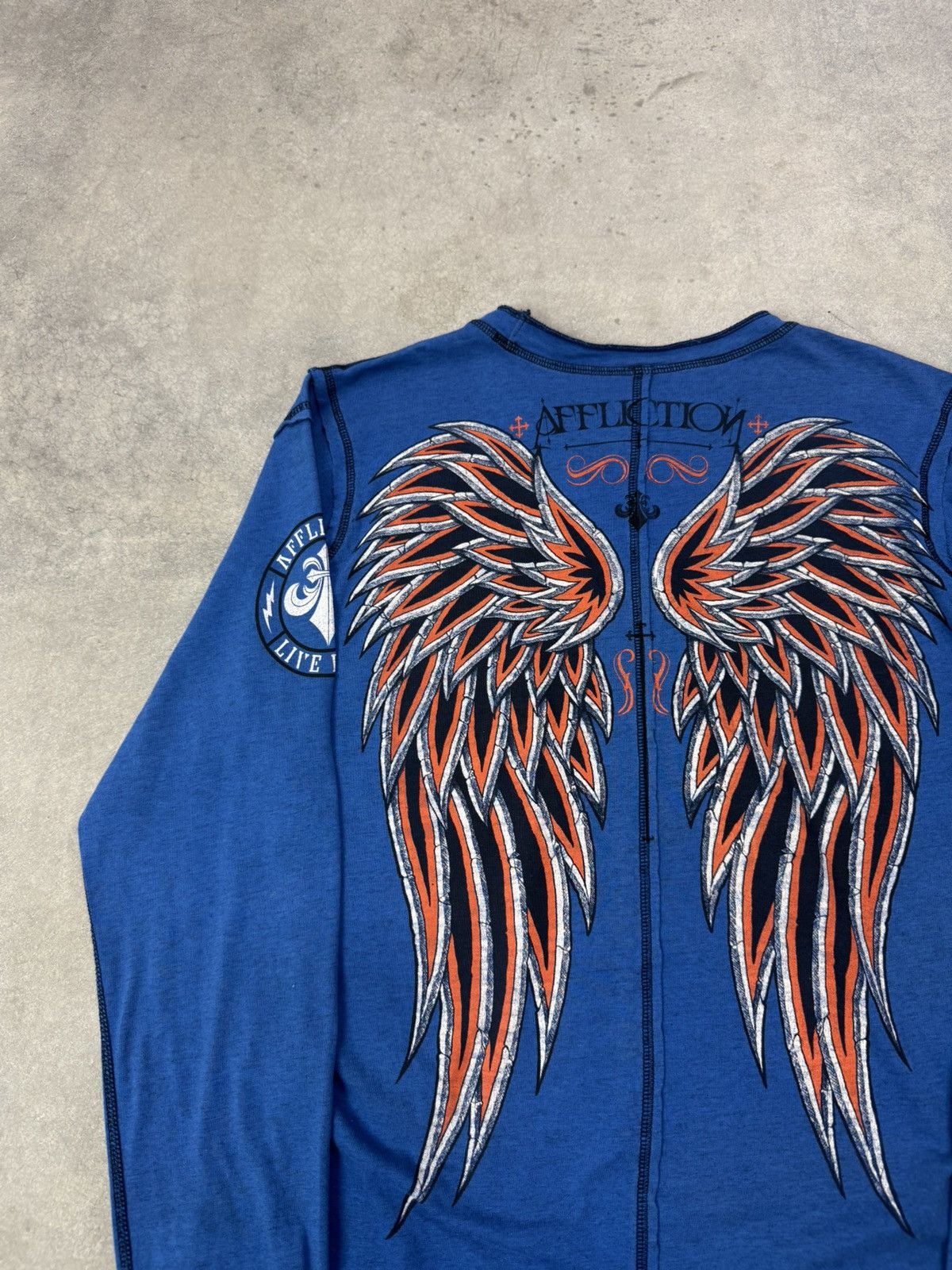 Affliction Vintage Y2K Affliction Reversible Long Sleeve T Shirt Size US L / EU 52-54 / 3 - 5 Thumbnail