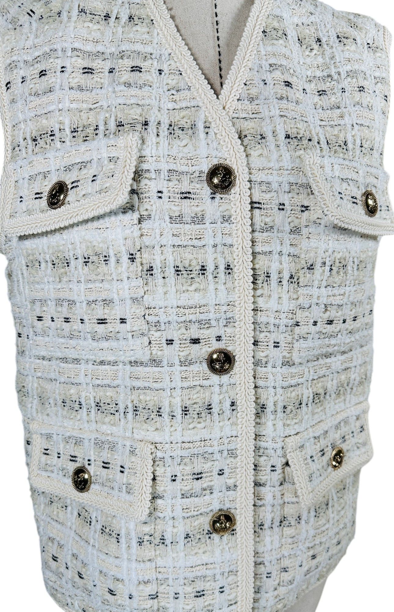Sandro Sleeveless tweed jacket vest Size S / US 4 / IT 40 - 2 Thumbnail