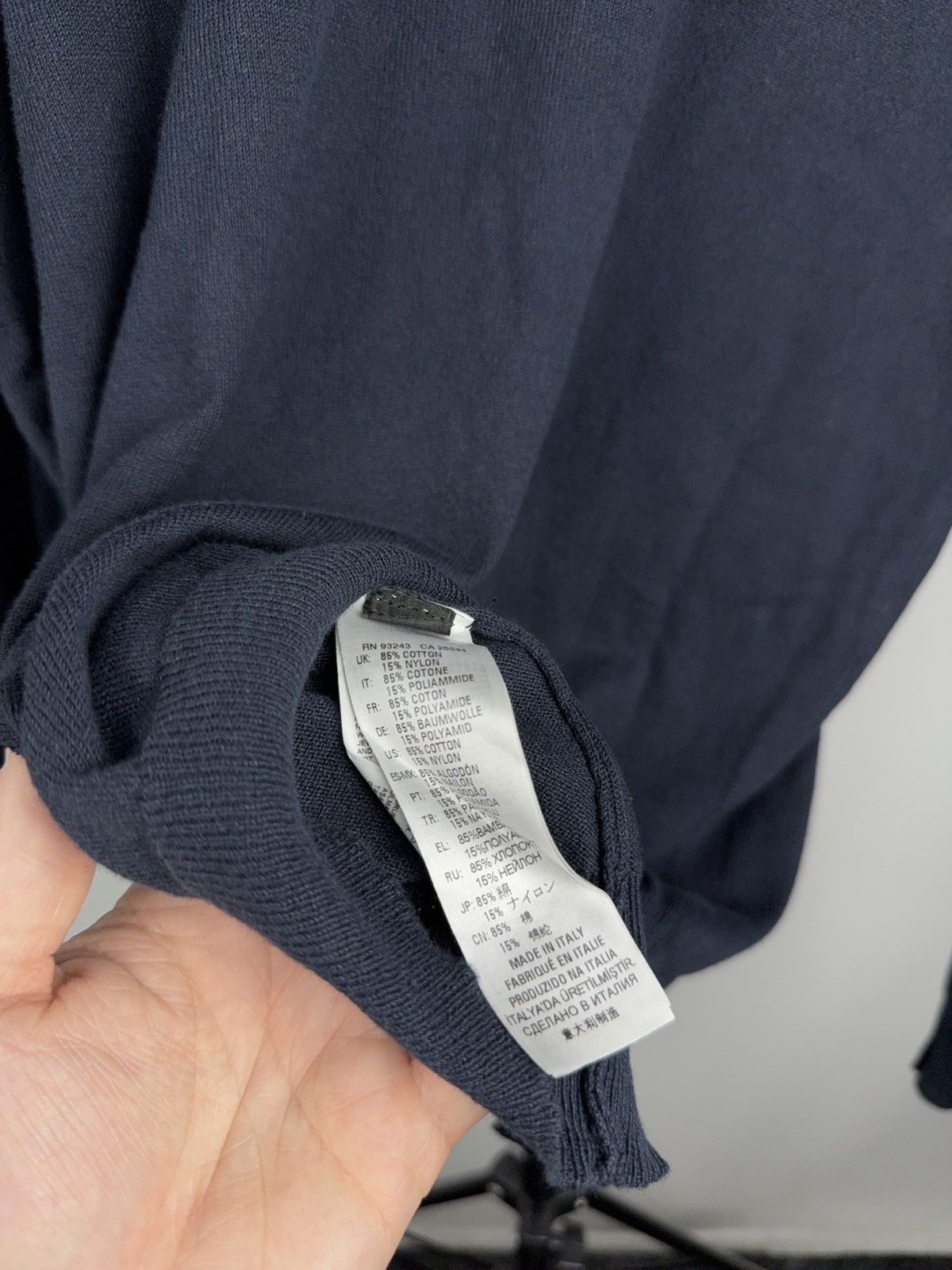 Diesel Luxury 00s Diesel Knit Sweater Navy Minimal Logo Crewneck Size US M / EU 48-50 / 2 - 11 Thumbnail