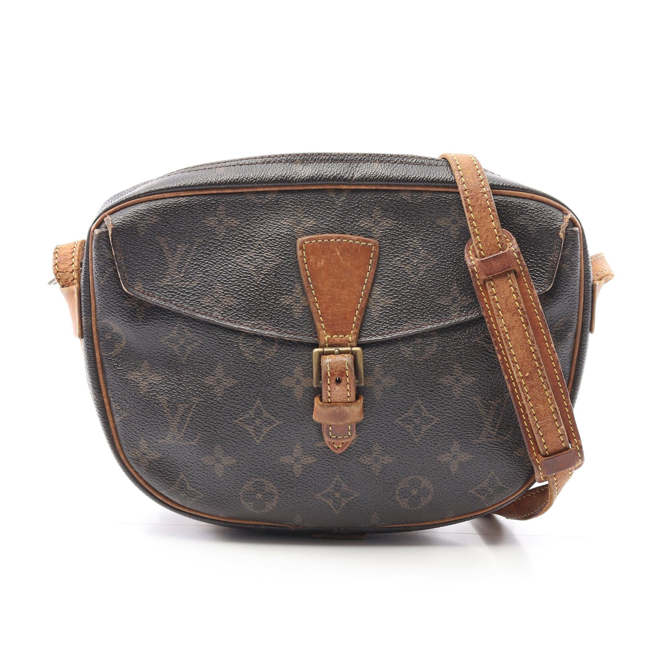 Louis Vuitton Genefeuille Monogram Shoulder Bag Leather Brown, Women's