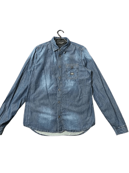 Diesel Vintage Diesel Streetwear Denim Button Up Shirt Size L Size US L / EU 52-54 / 3 - 1 Thumbnail