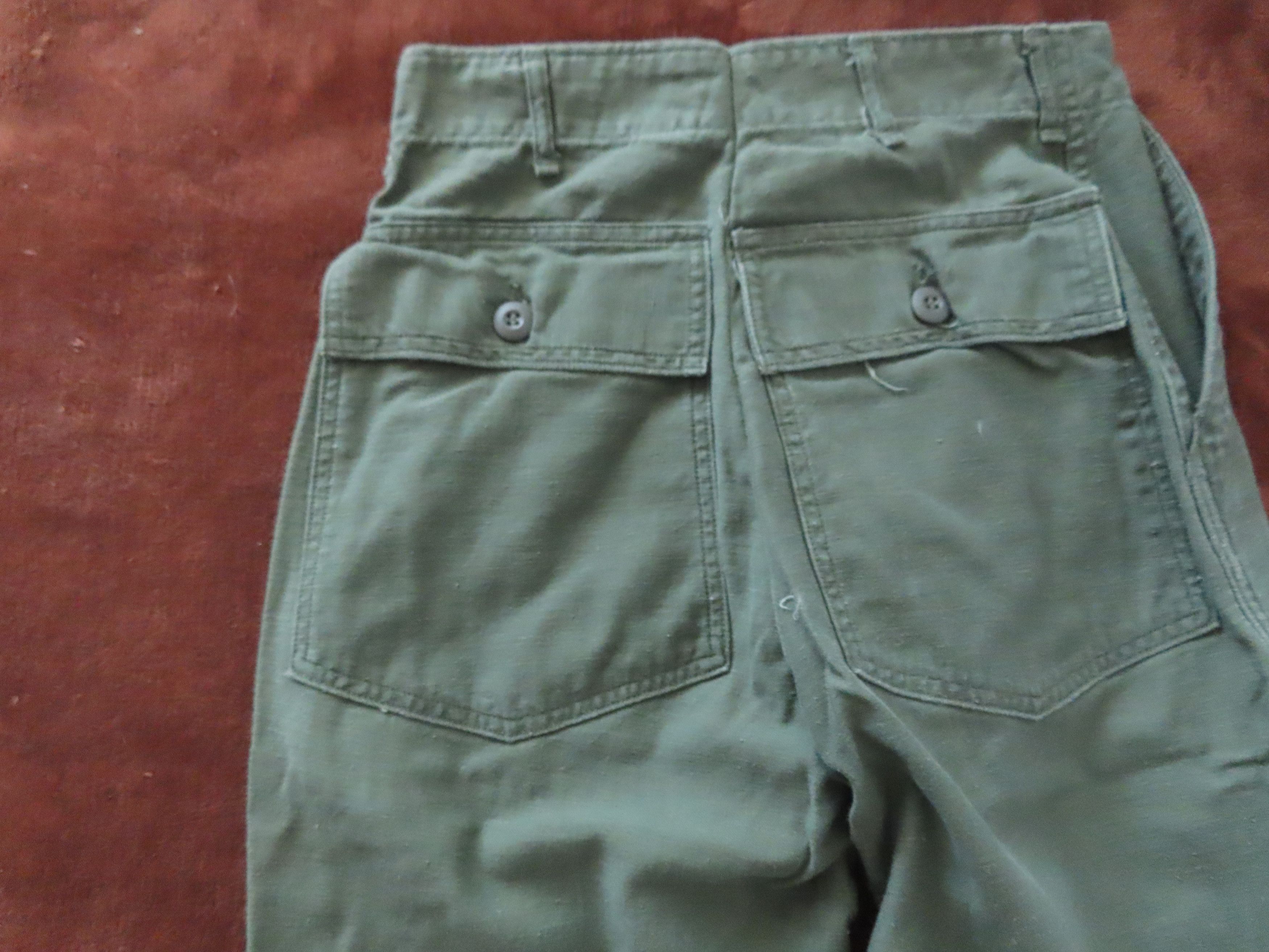Vintage Vietnam Era Sateen Utility Pant 1972 US Army Trousers OG-107 Size US 32 / EU 48 - 3 Thumbnail