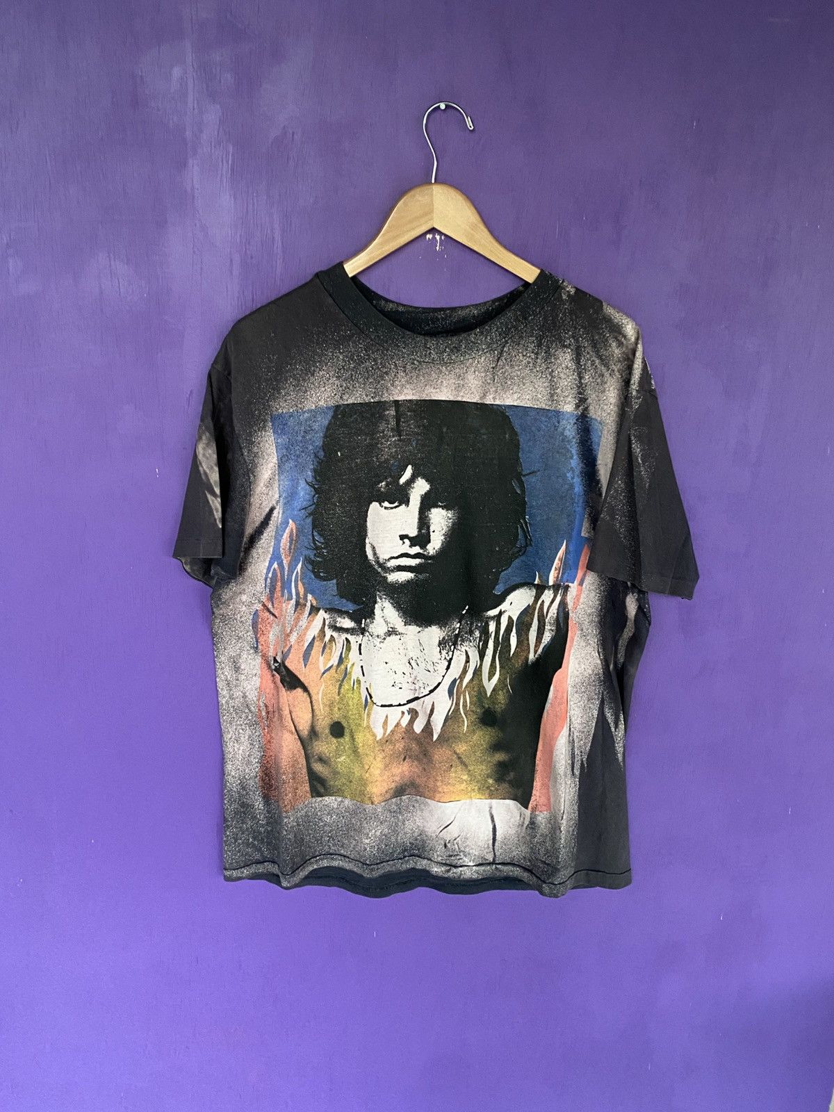 Band Tees Vintage 90s Jim Morrison mosquitohead style t-shirt Size US XL / EU 56 / 4 - 1 Thumbnail