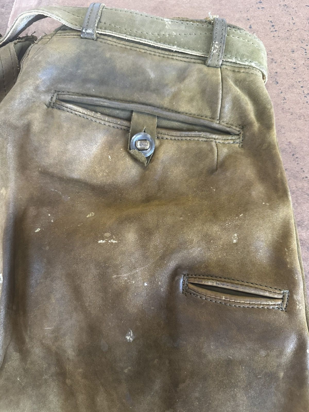 Vintage German mil leather pant Size US 32 / EU 48 - 7 Thumbnail