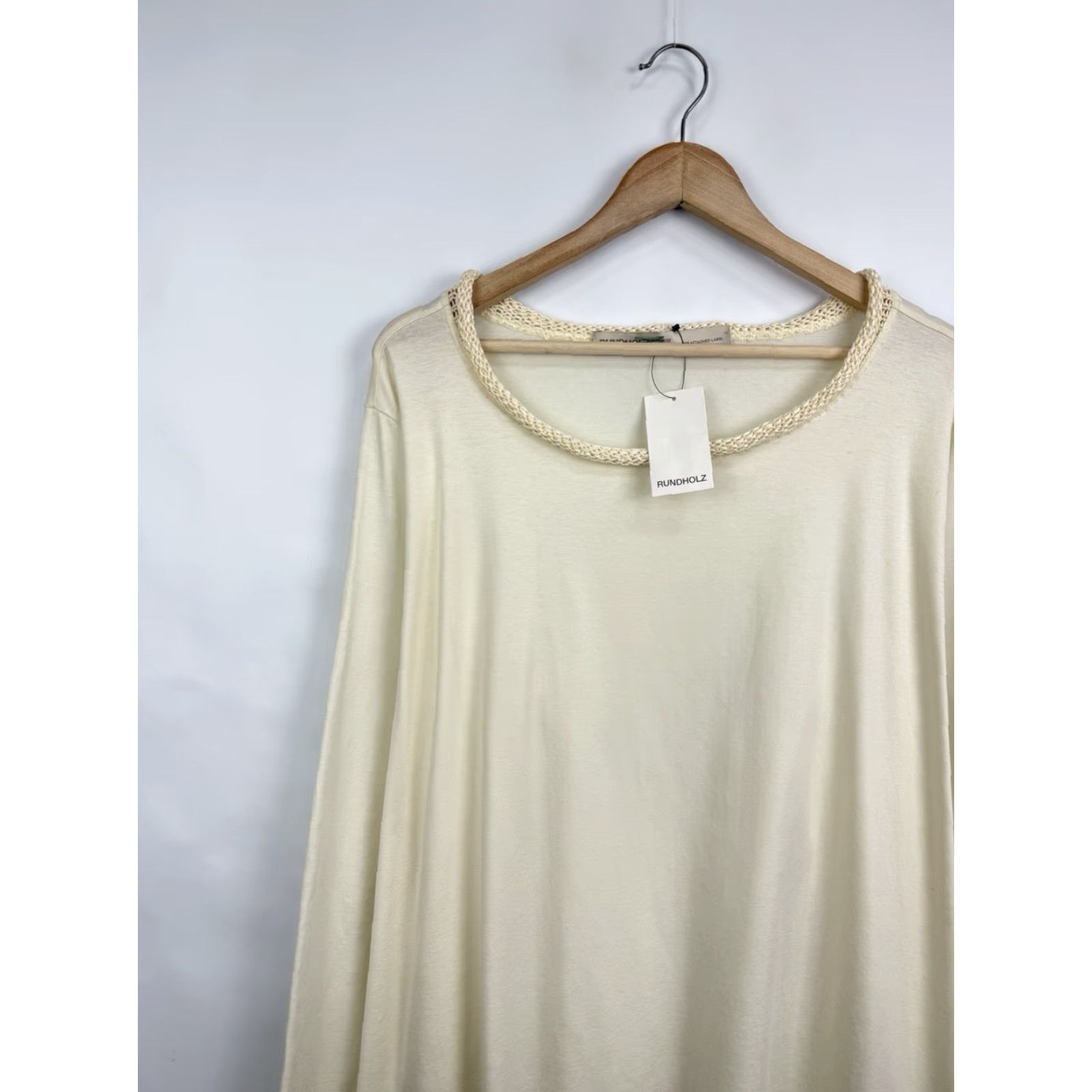Vintage VINTAGE Rundholz Long Sleeve T-Shirt Dress OS Women Beige Green Y2K Rare NWT Dress Style T-Shirt Dress Woman OS Shoes? Size ONE SIZE - 4 Thumbnail
