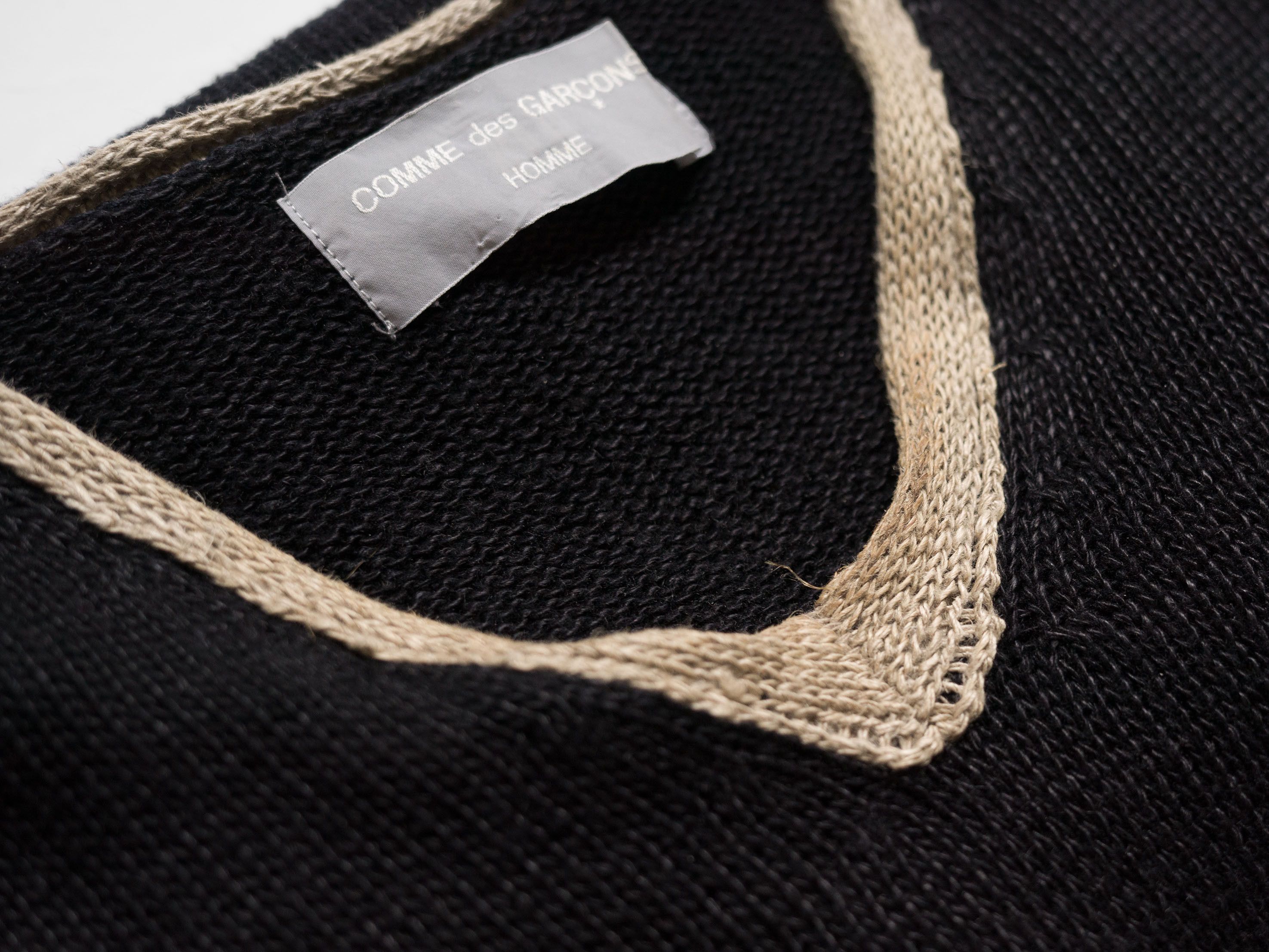 Comme des Garcons Homme AD1997 COMME des GARCONS HOMME KNIT LINEN SWEATER Size US M / EU 48-50 / 2 - 10 Thumbnail