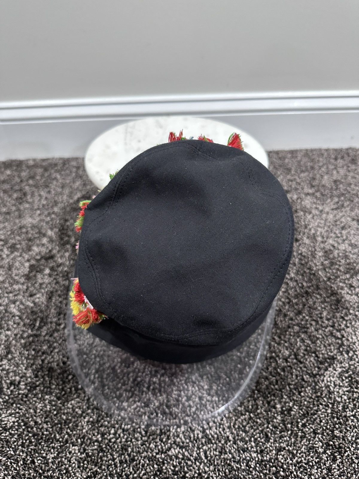 Lanvin Lanvin Curb Embroidered Logo Bucket Black Hat Size ONE SIZE - 7 Thumbnail
