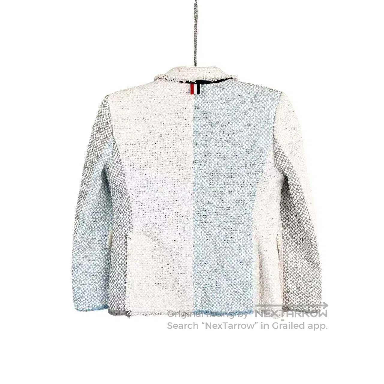 Thom Browne Thom Browne Macron color-blocked woven tweed suit| Size XS / US 0-2 / IT 36-38 - 2 Thumbnail