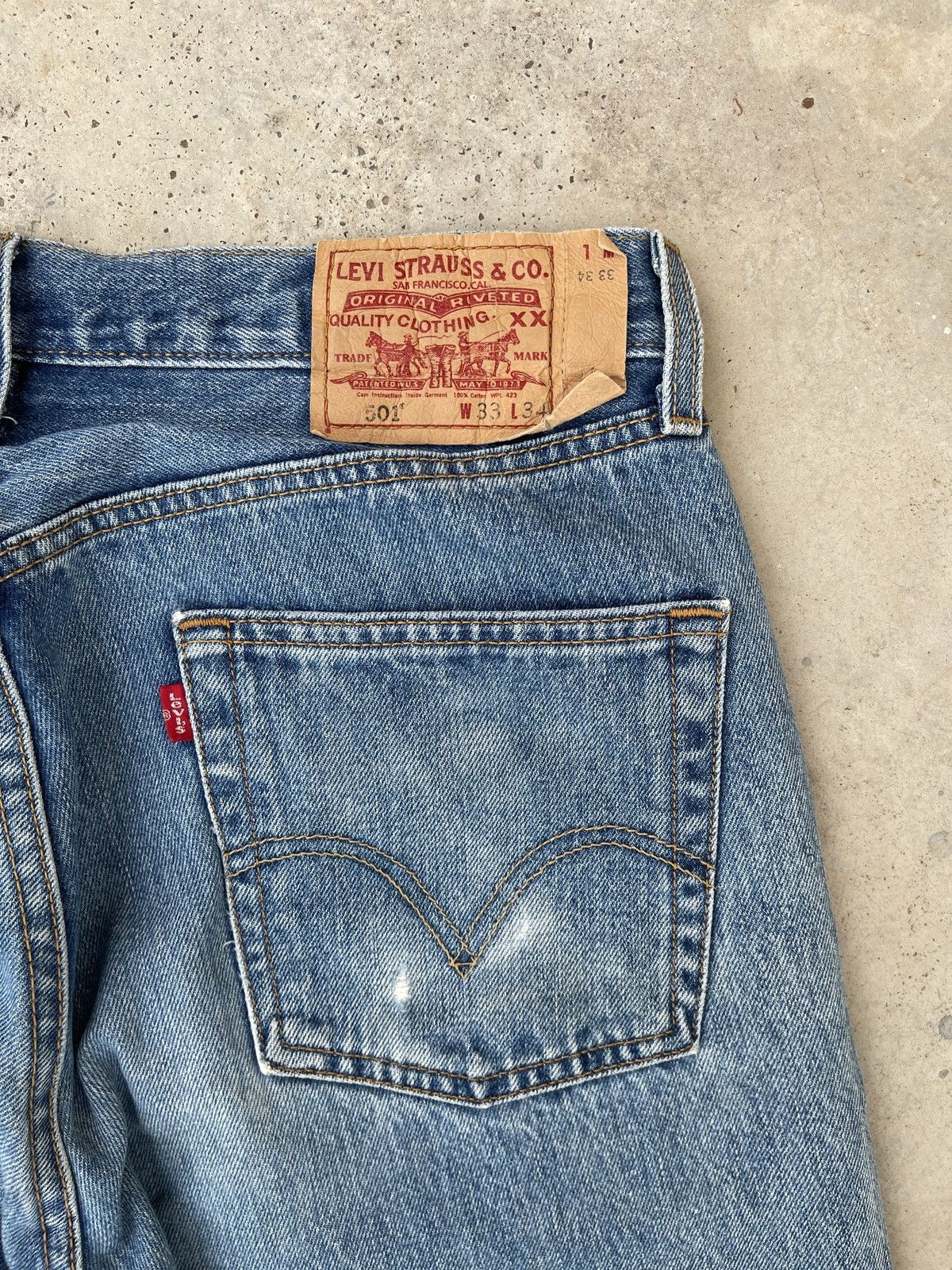 Levi's × Levi's Vintage Clothing × Vintage Levi’s 501 Vintage Y2K Faded Blue Denim Jeans Size US 32 / EU 48 - 6 Thumbnail
