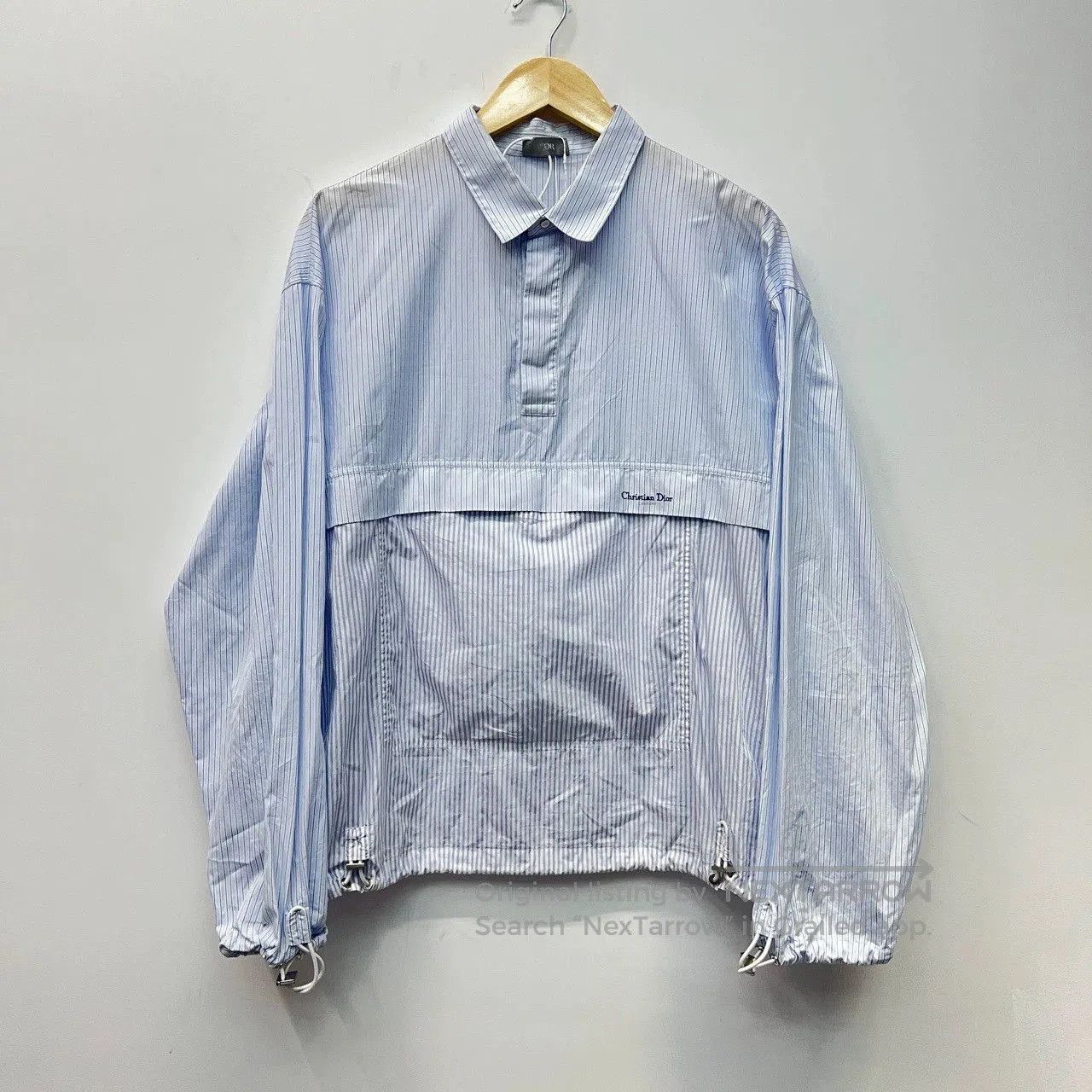 Dior 23 Striped Half-Zip Jacket.