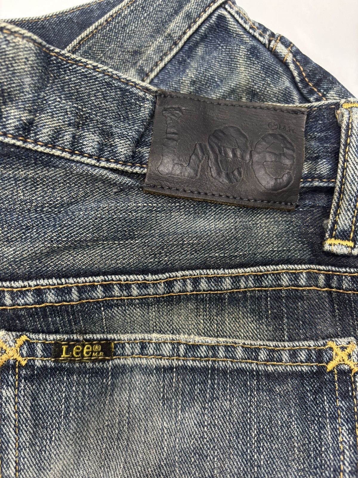 Lee × Number (N)ine LEE RIDERS MUD WASH DISTRESSED DENIM JEANS Size US 32 / EU 48 - 12 Thumbnail