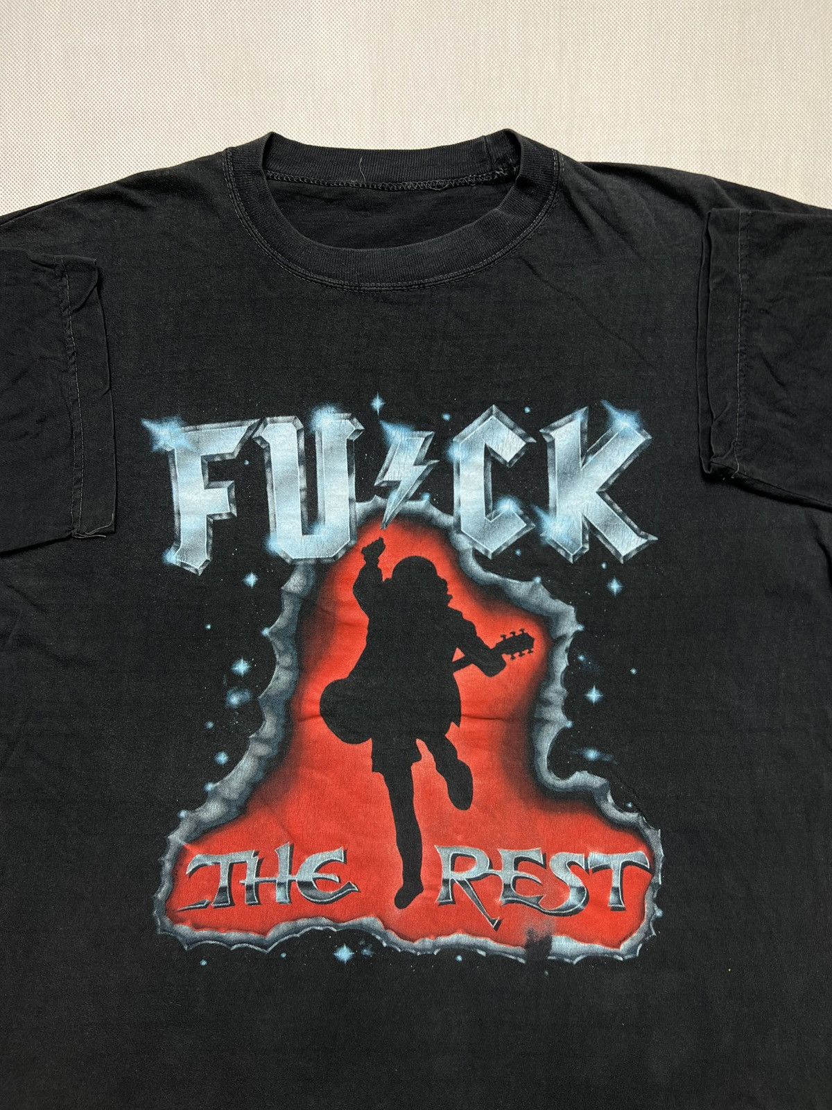 Band Tees × Vintage Rare Tshirt AC/DC Fuck The Rest Vintage 90’s Angus Young Size US XL / EU 56 / 4 - 1 Thumbnail