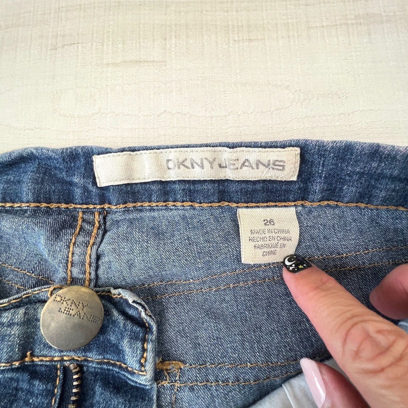 DKNY DKNY Womens Skinny Jeans Medium Wash Low Rise 26 Extra Large Denim Stretch Size 26" / US 2 / IT 38 - 4 Thumbnail